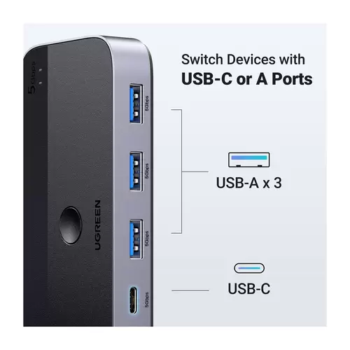 HUB - Adapter - CM662 USB 3.0 Switch 2-in-4 Switch + 2x USB-A Kabel - Schwarz HUB - Adapter - CM662 USB 3.0 Switch 2-in-4 Switch + 2x USB-A Kabel - Schwarz