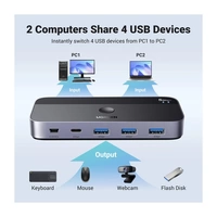 HUB - Adapter - CM662 USB 3.0 Switch 2-in-4 Switch + 2x USB-A Kabel - Schwarz HUB - Adapter - CM662 USB 3.0 Switch 2-in-4 Switch + 2x USB-A Kabel - Schwarz