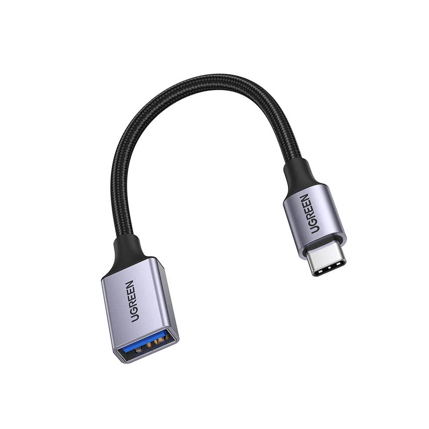 0,15m schwarz (US378) - OTG Adapterkabel USB-C (männlich) - USB-A (weiblich) 5Gb/s