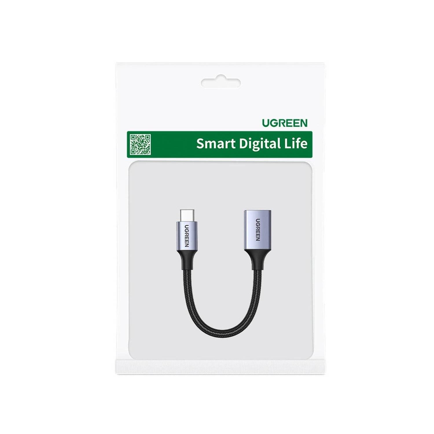 0,15m schwarz (US378) - OTG Adapterkabel USB-C (männlich) - USB-A (weiblich) 5Gb/s