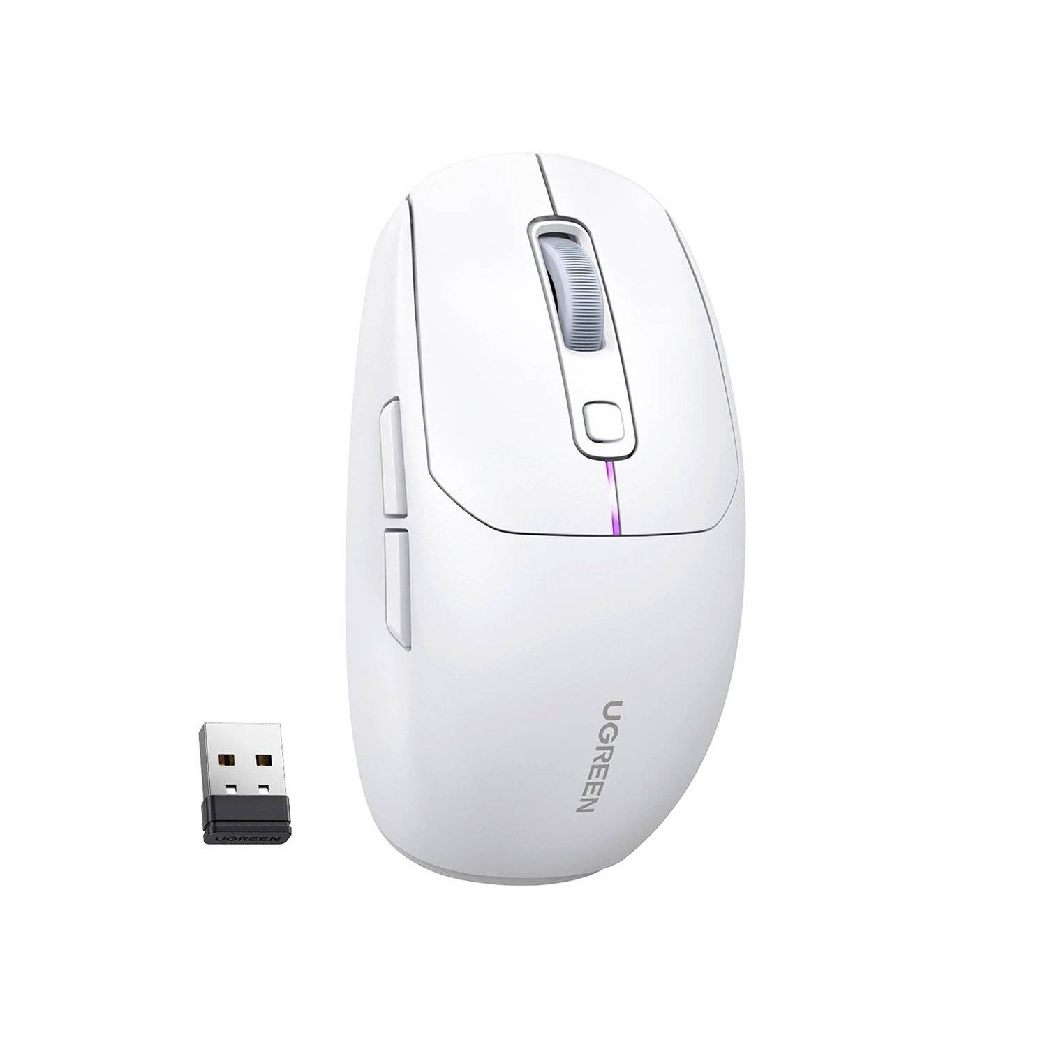 PC-Maus - MU103 Bluetooth 5.0 Computermaus / 2,4 GHz USB-Empfänger – Weiß