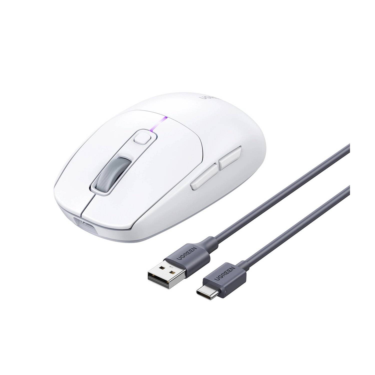 PC-Maus - MU103 Bluetooth 5.0 Computermaus / 2,4 GHz USB-Empfänger – Weiß