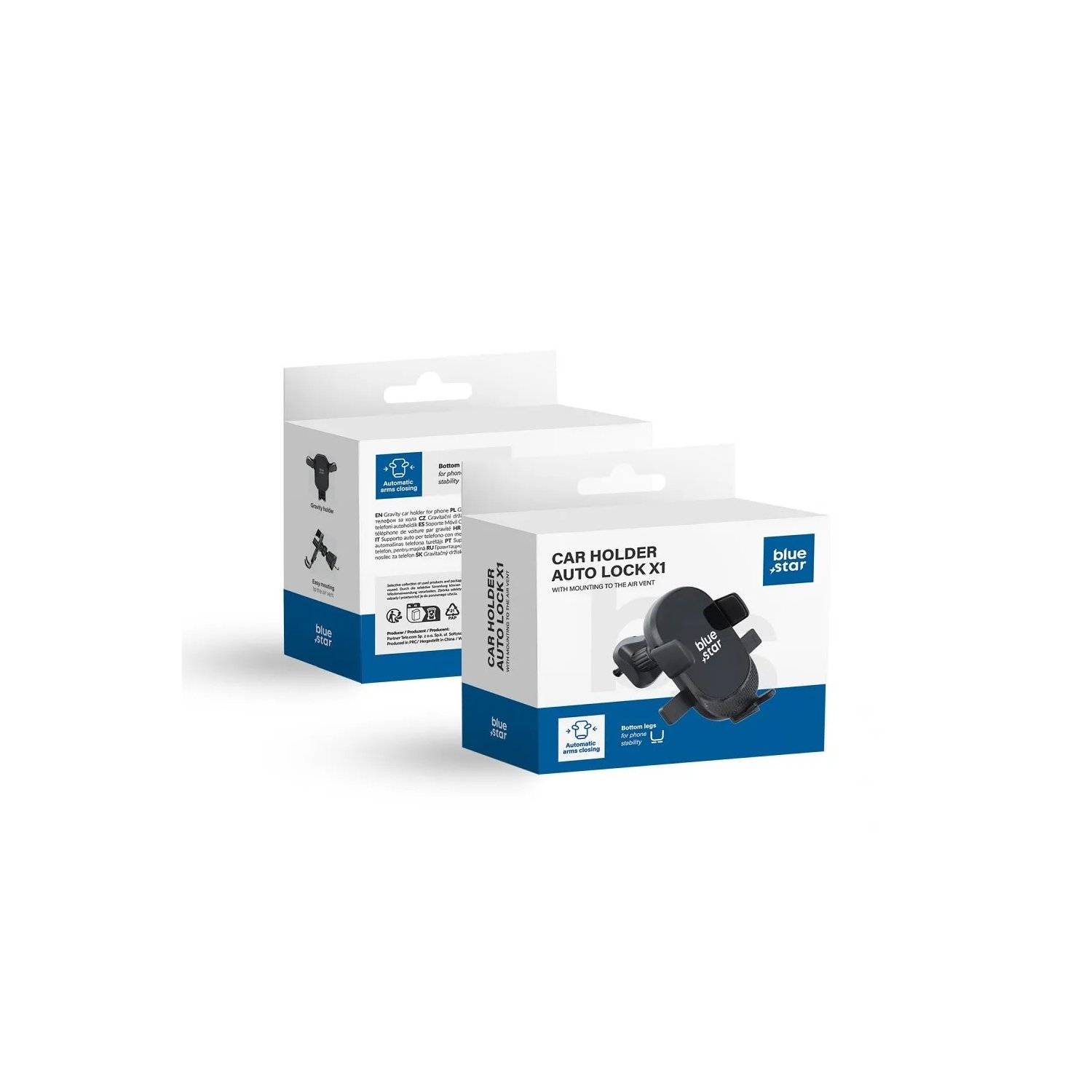 Handy-Halterung für Lüftungsschlitz - Autohalterung Schwarz - AUTO LOCK X1