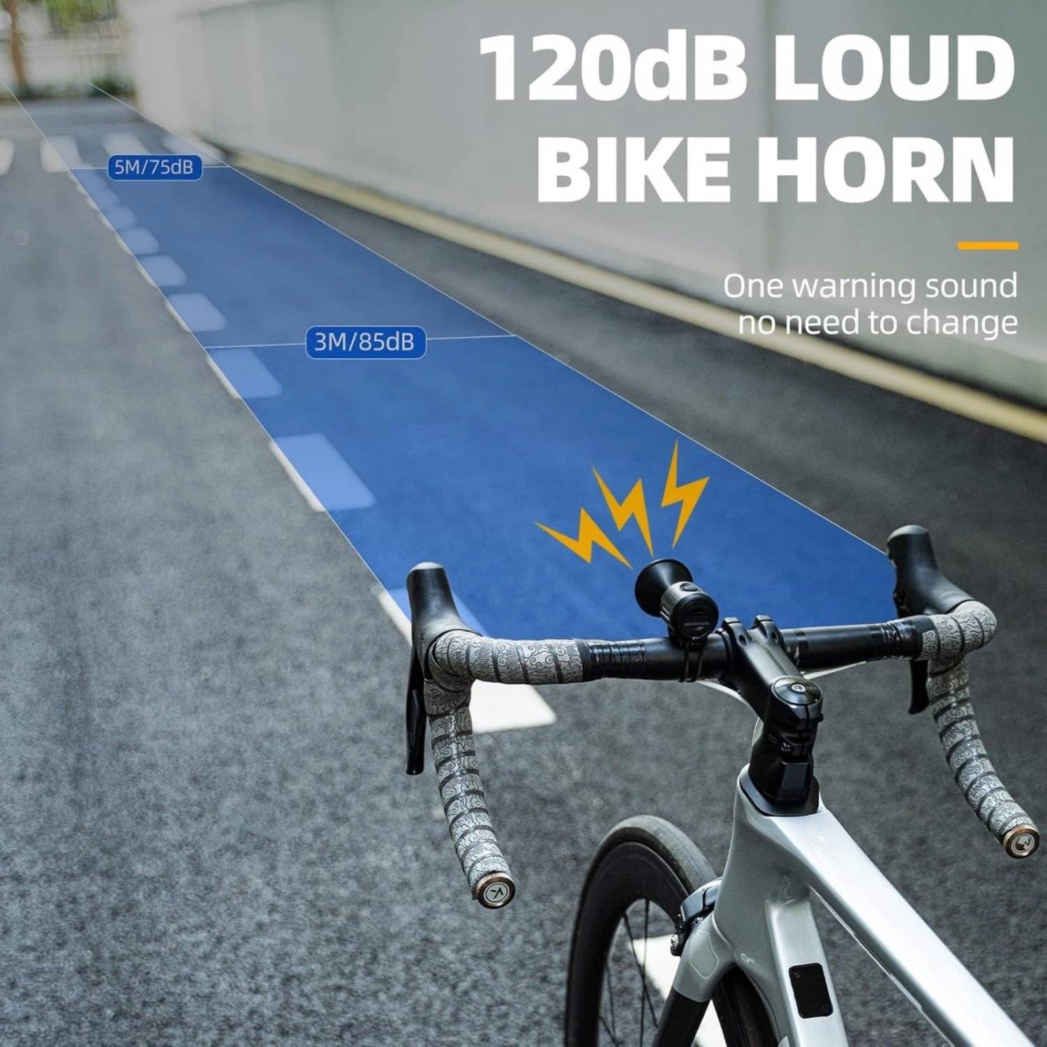 Elektronische Fahrradklingel in Schwarz Wasserdicht aus robustem ABS und PC