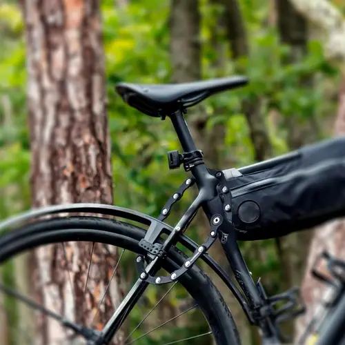 Faltbares Fahrradschloss – schwarz aus Aluminium bis zu 70 cm Klappbar Faltbares Fahrradschloss – schwarz aus Aluminium bis zu 70 cm Klappbar