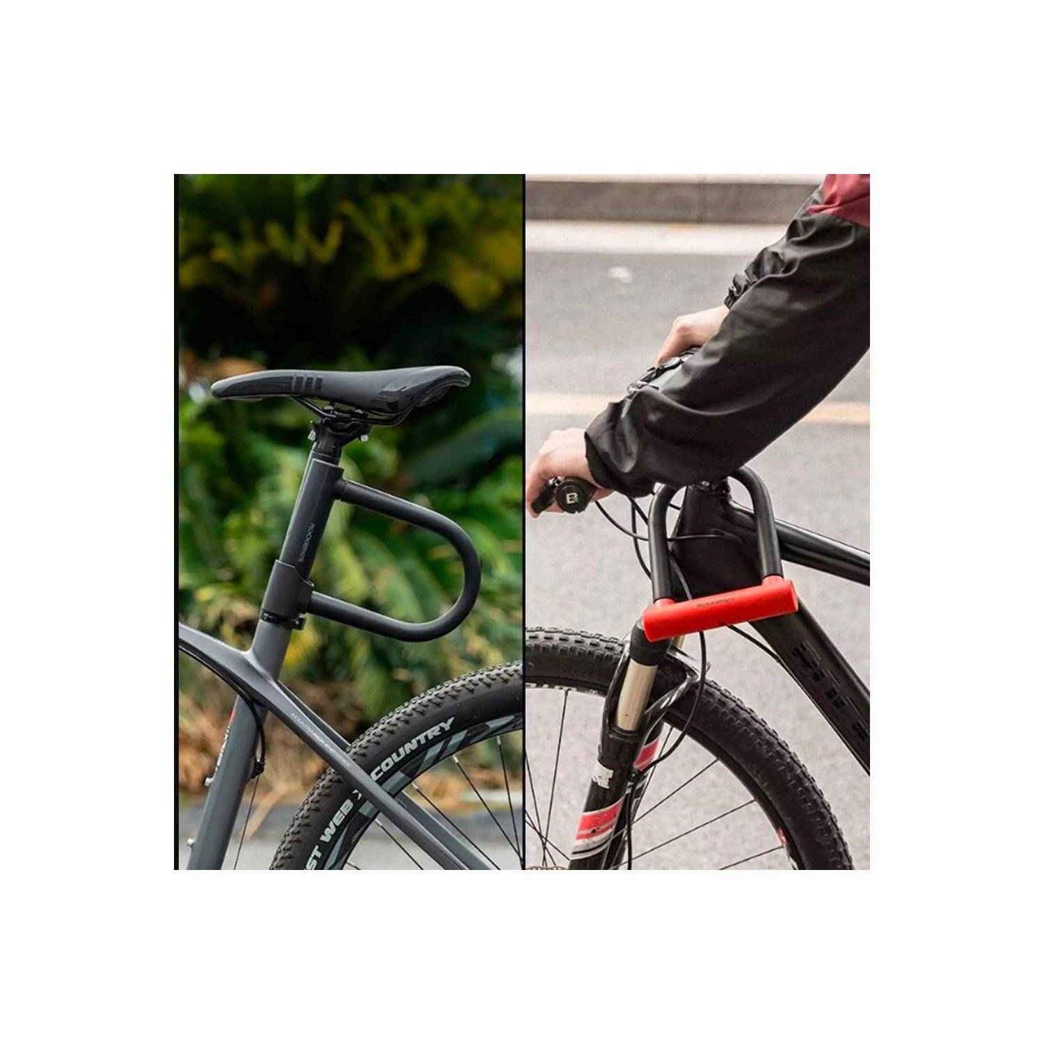 Bügelschloss mir 3 Schlüsseln - Fahrradschloss RKS610-BK Schwarz