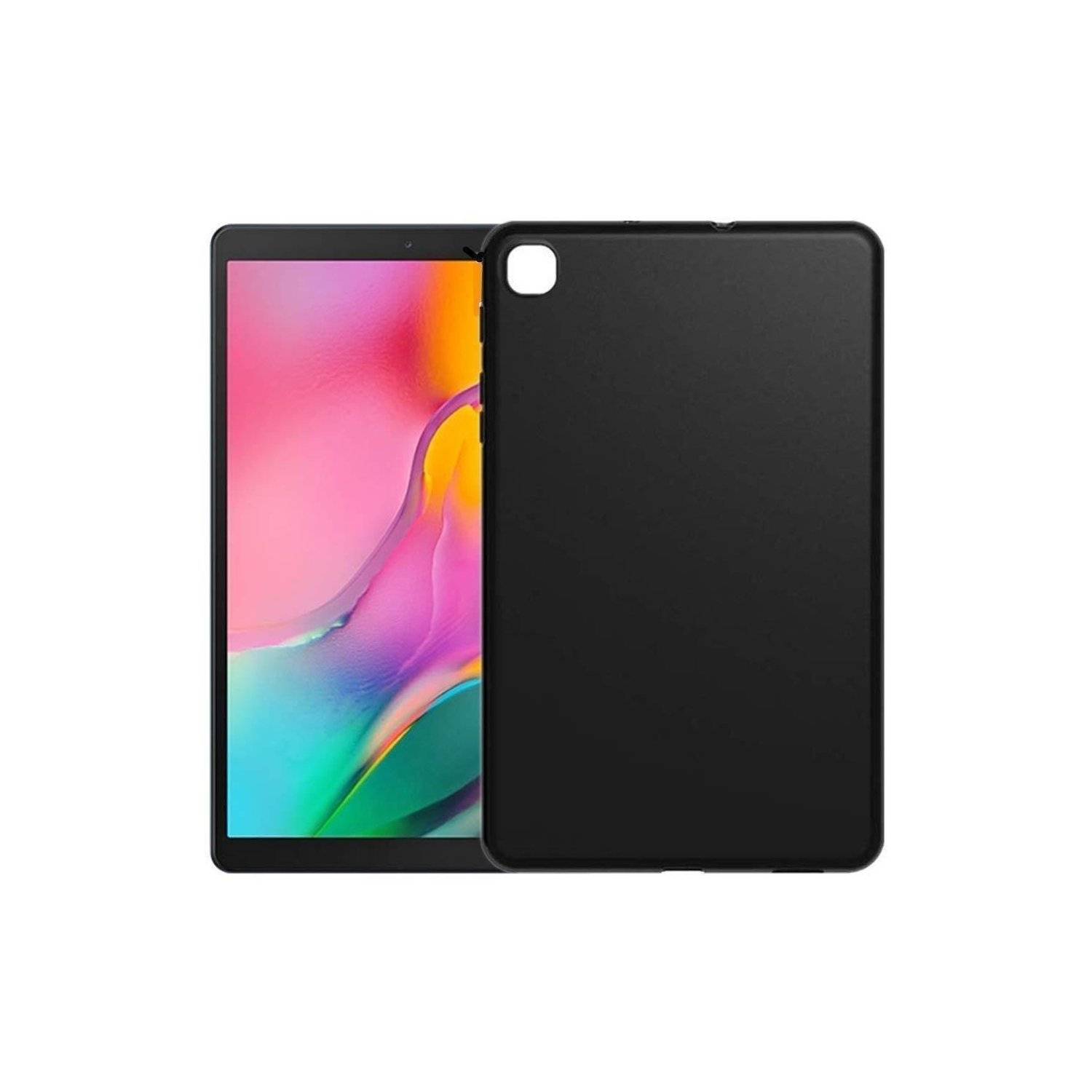 Slim Case Cover kompatibel mit Lenovo M10 Plus Flexible Silikonhülle Schwarz