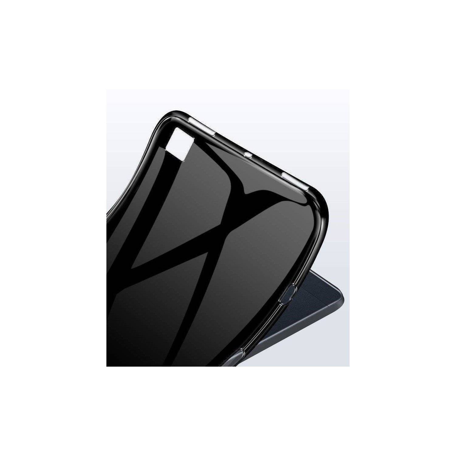 Slim Case Cover kompatibel mit Lenovo M10 Plus Flexible Silikonhülle Schwarz