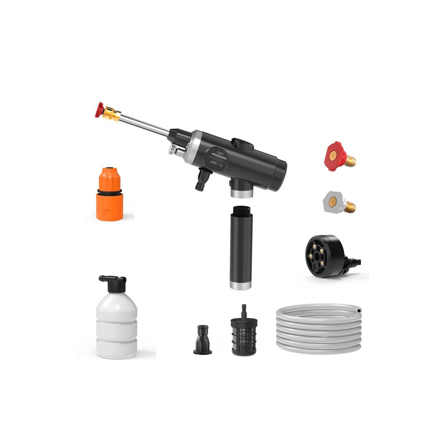 Autowaschpistole CZ013 6000 mAH schwarz - Auto Boden Fenster Pflanzen - Wasserpistole