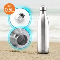 Thermoskanne 0,5L Isolierkanne für Getränke, Tee, Kanne aus Edelstahl in Silber Thermoskanne 0,5L Isolierkanne für Getränke, Tee, Kanne aus Edelstahl in Silber