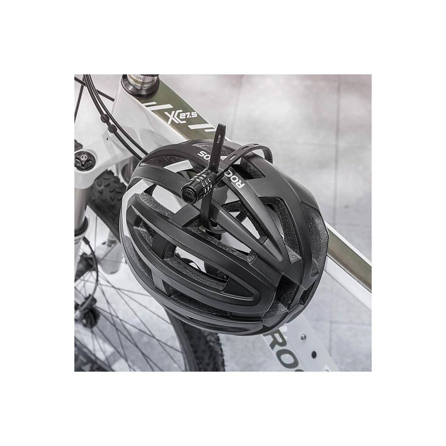 3240001001 Fahrradschloss für 0,5 m Zahlenkombination – Schwarz - Rad, Rahmen oder Kofferraum