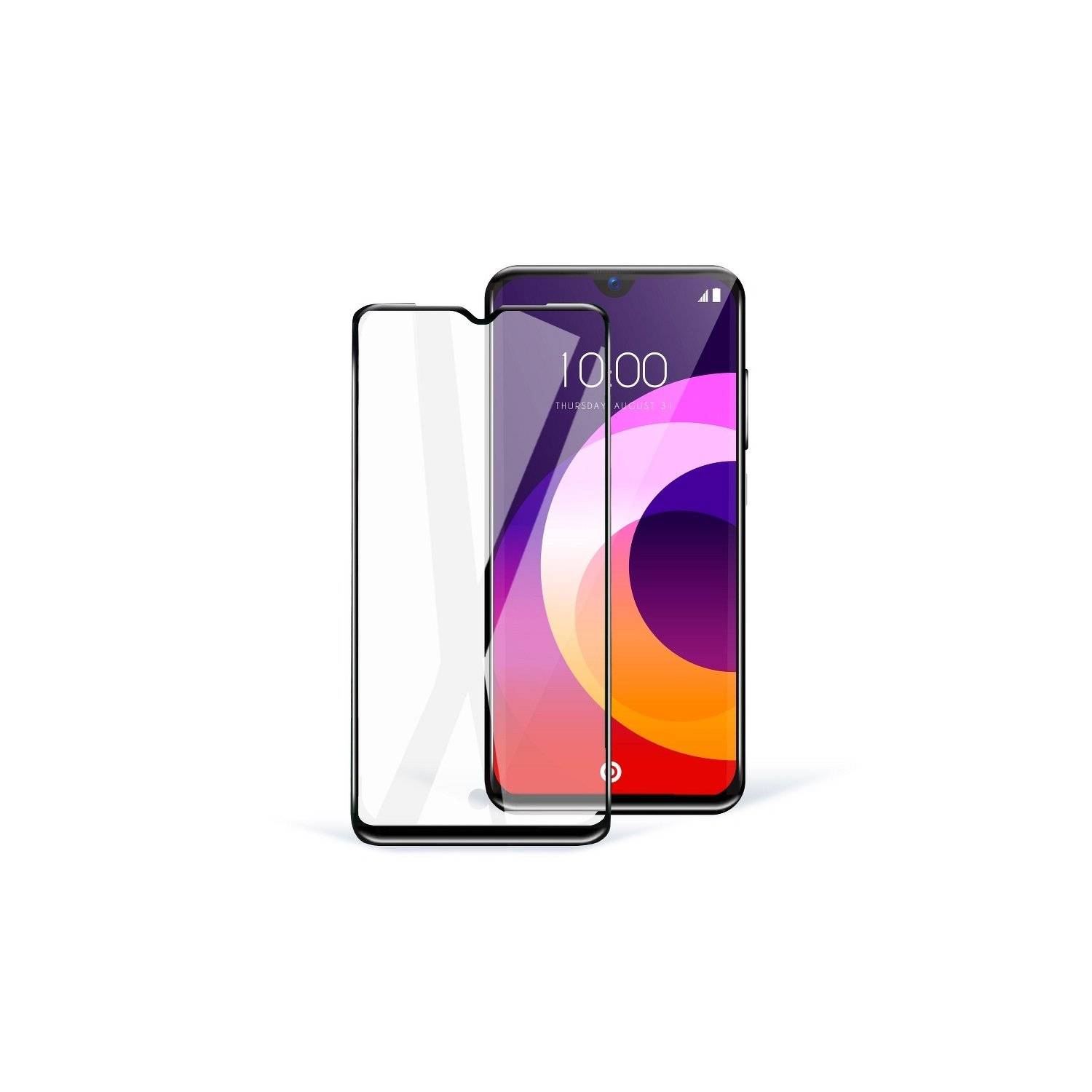 Schutzglas 9D Full Covered Keramik kompatibel mit Motorola Moto G24 / G04 Premium Tempered Glas Displayglas