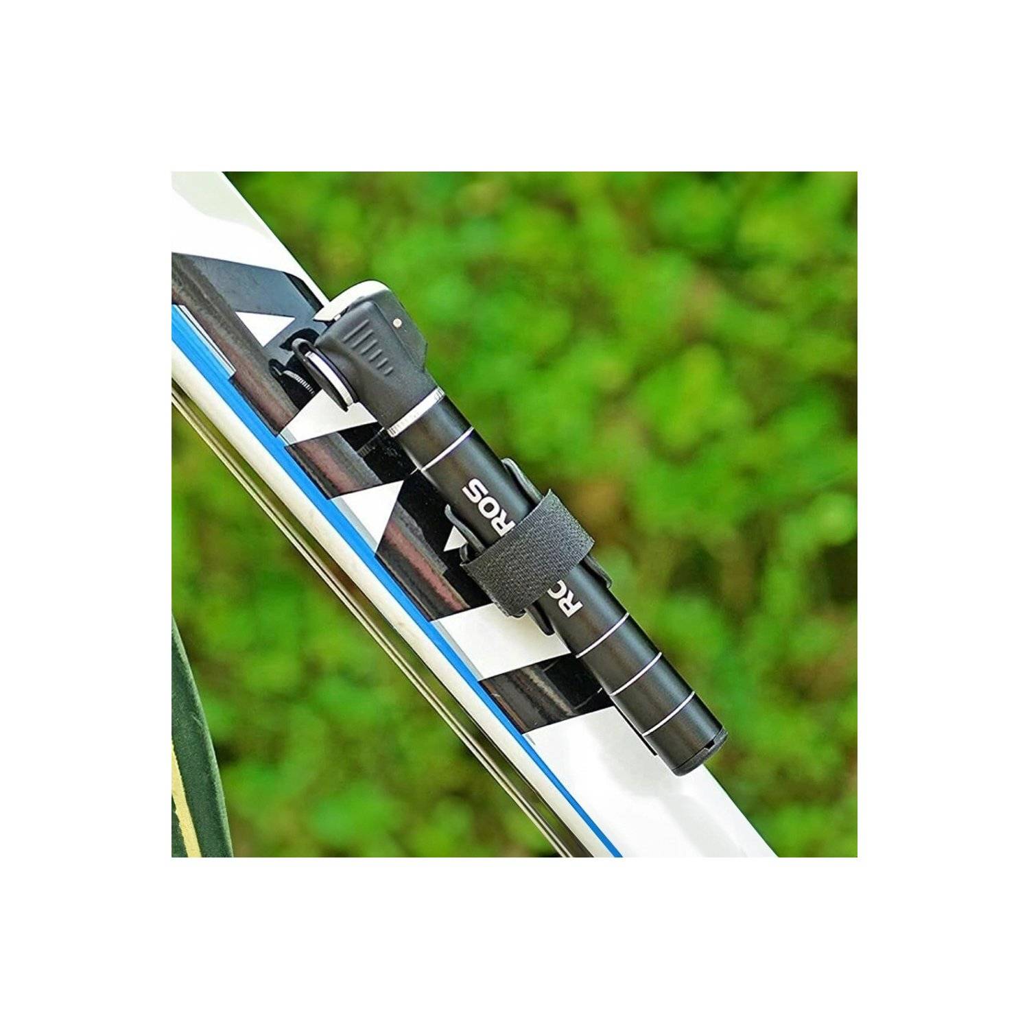 Handliche Pumpe zur montage am Fahrrad - JG-1040B Fahrradpumpe klein – Schwarz