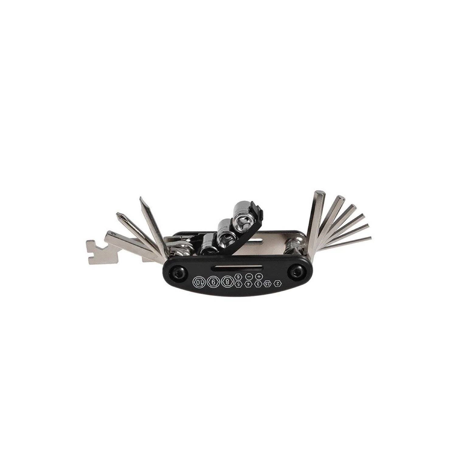 16-in-1-Multitool für die Fahrradreparatur – Schwarz GJ1601 - Zuverlässiger Helfer für Unterwegs