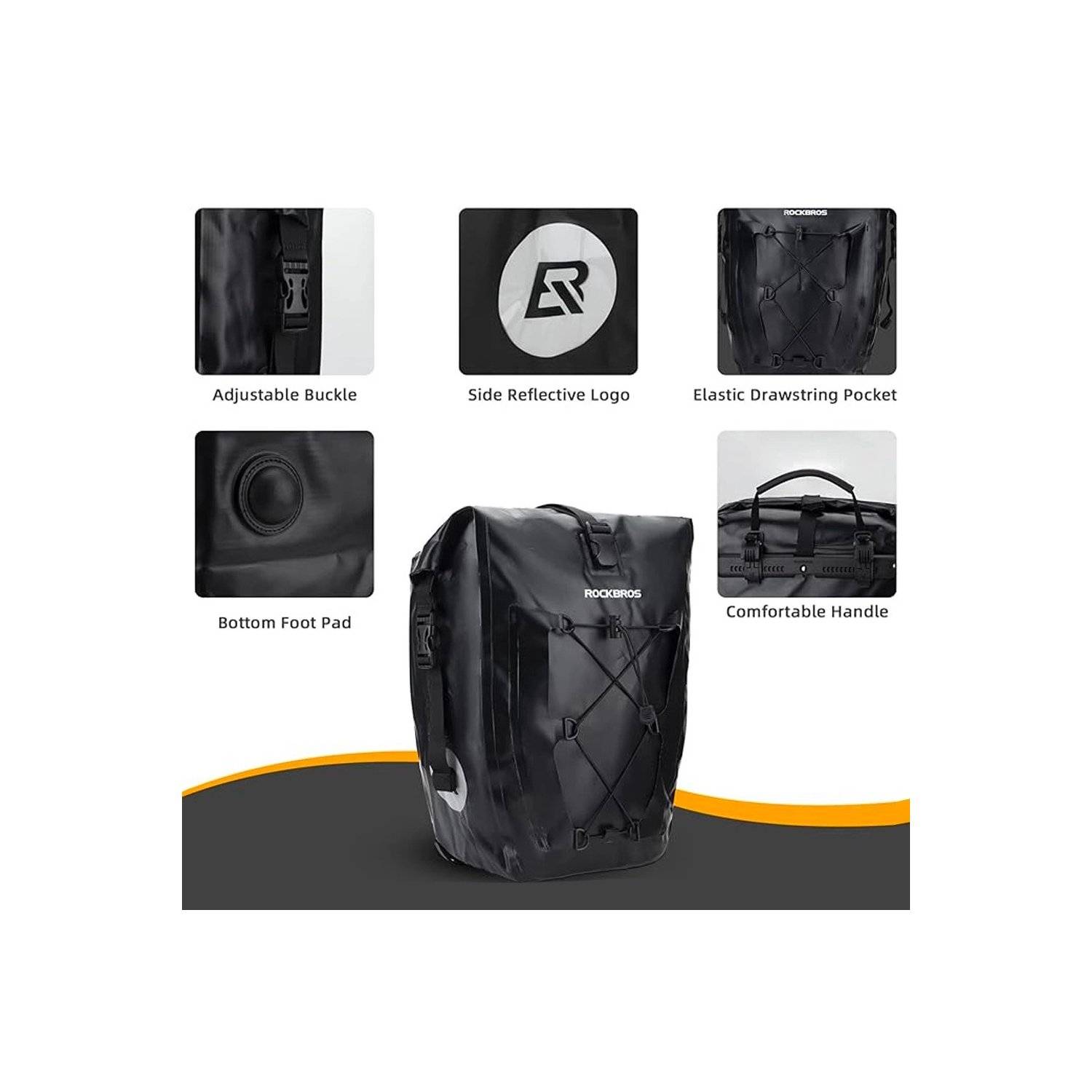 Tasche Fahrradtasche - 30140022001 wasserdichte Fahrradträgertasche – Schwarz