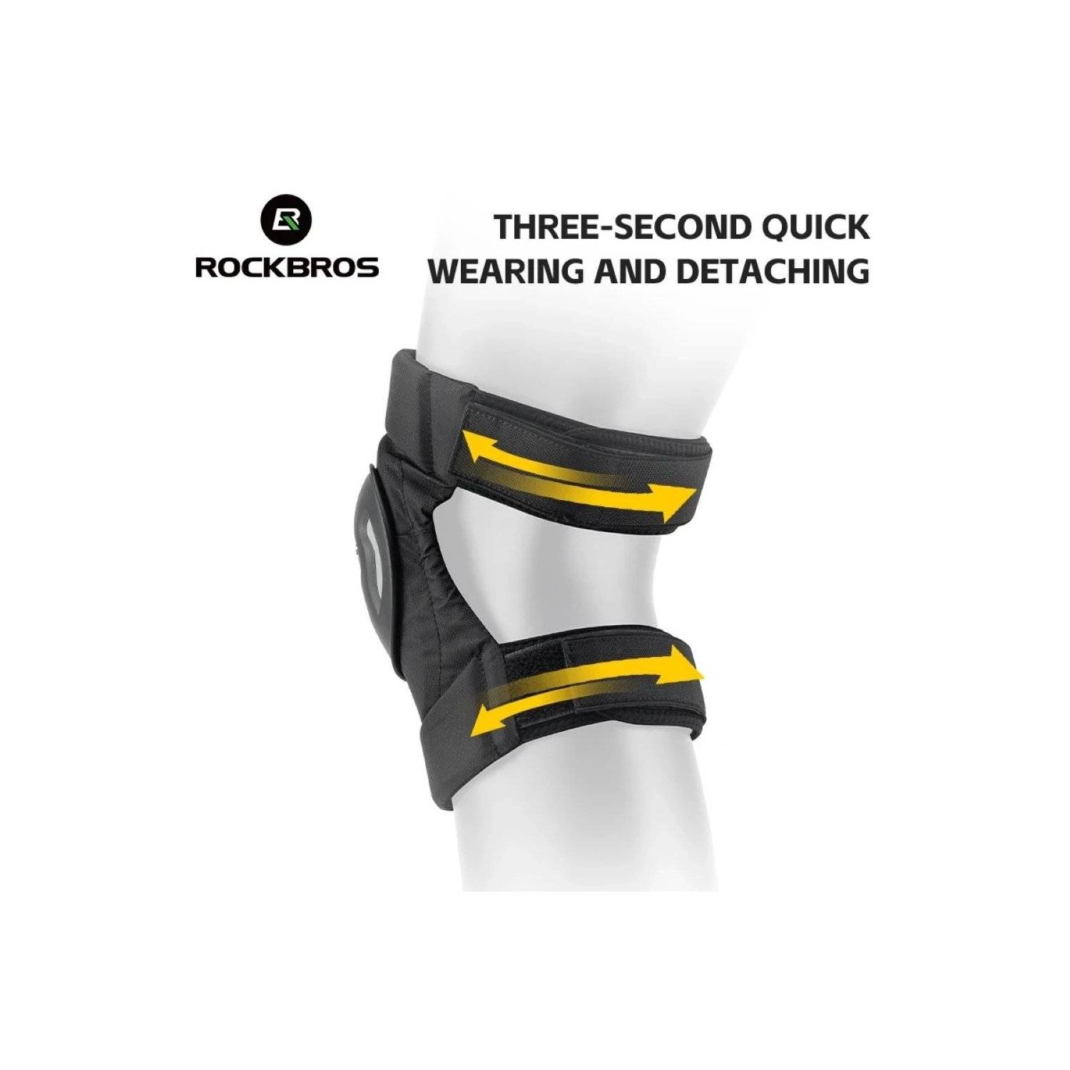 Knieschoner Einstellbare Knieschoner aus Kunststoff/Nylon in schwarz