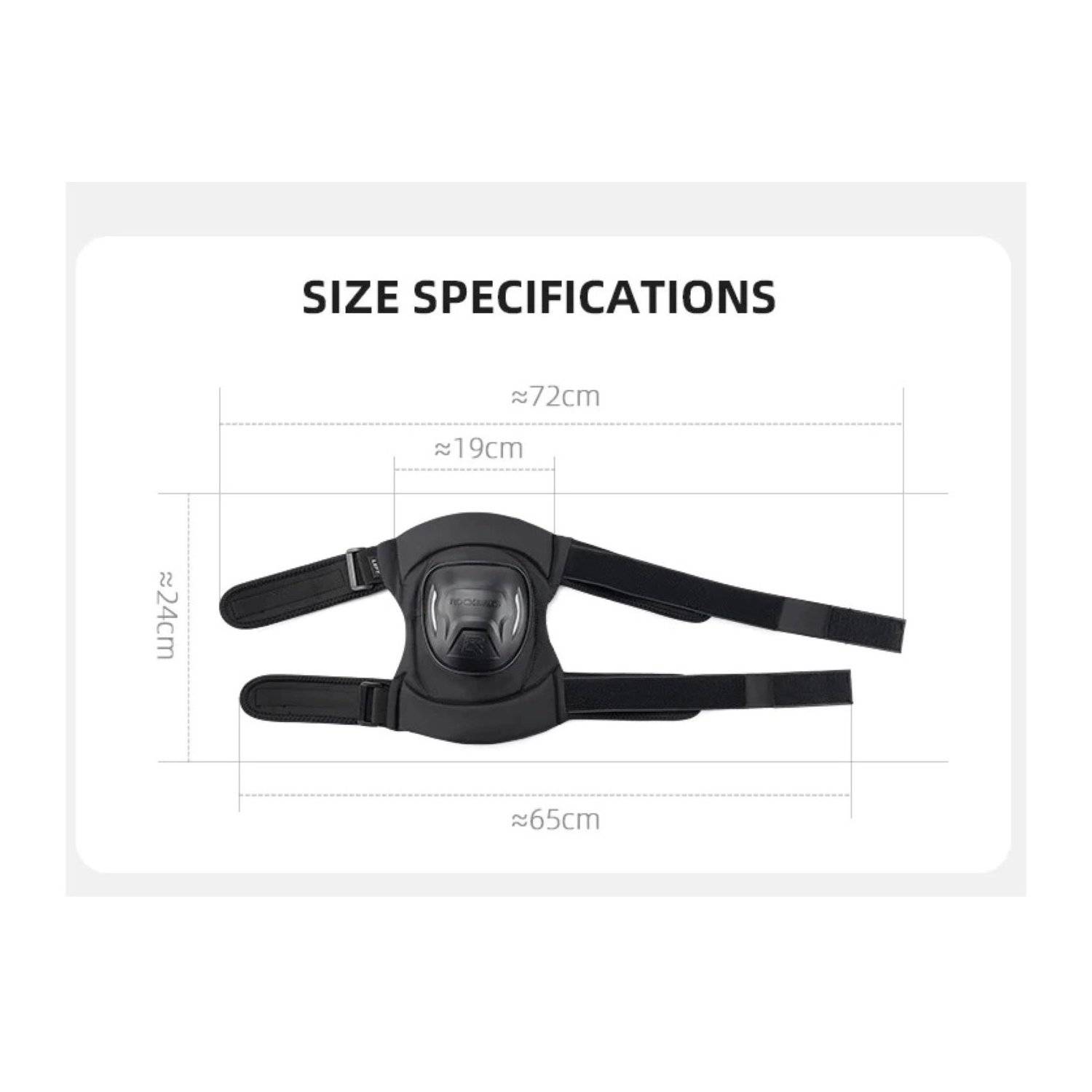 Knieschoner Einstellbare Knieschoner aus Kunststoff/Nylon in schwarz