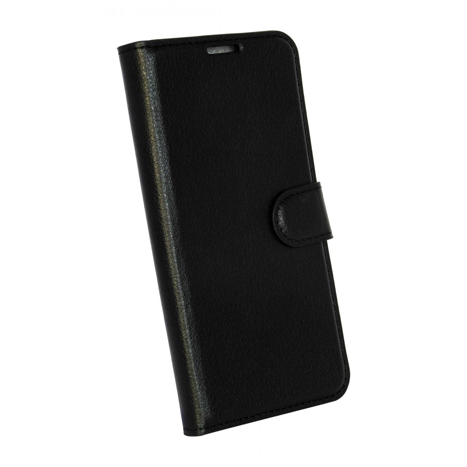 Buch Tasche "Fancy" kompatibel mit SAMSUNG GALAXY XCOVER 7 Schutzhülle mit Standfunktion, Kartenfach Schwarz