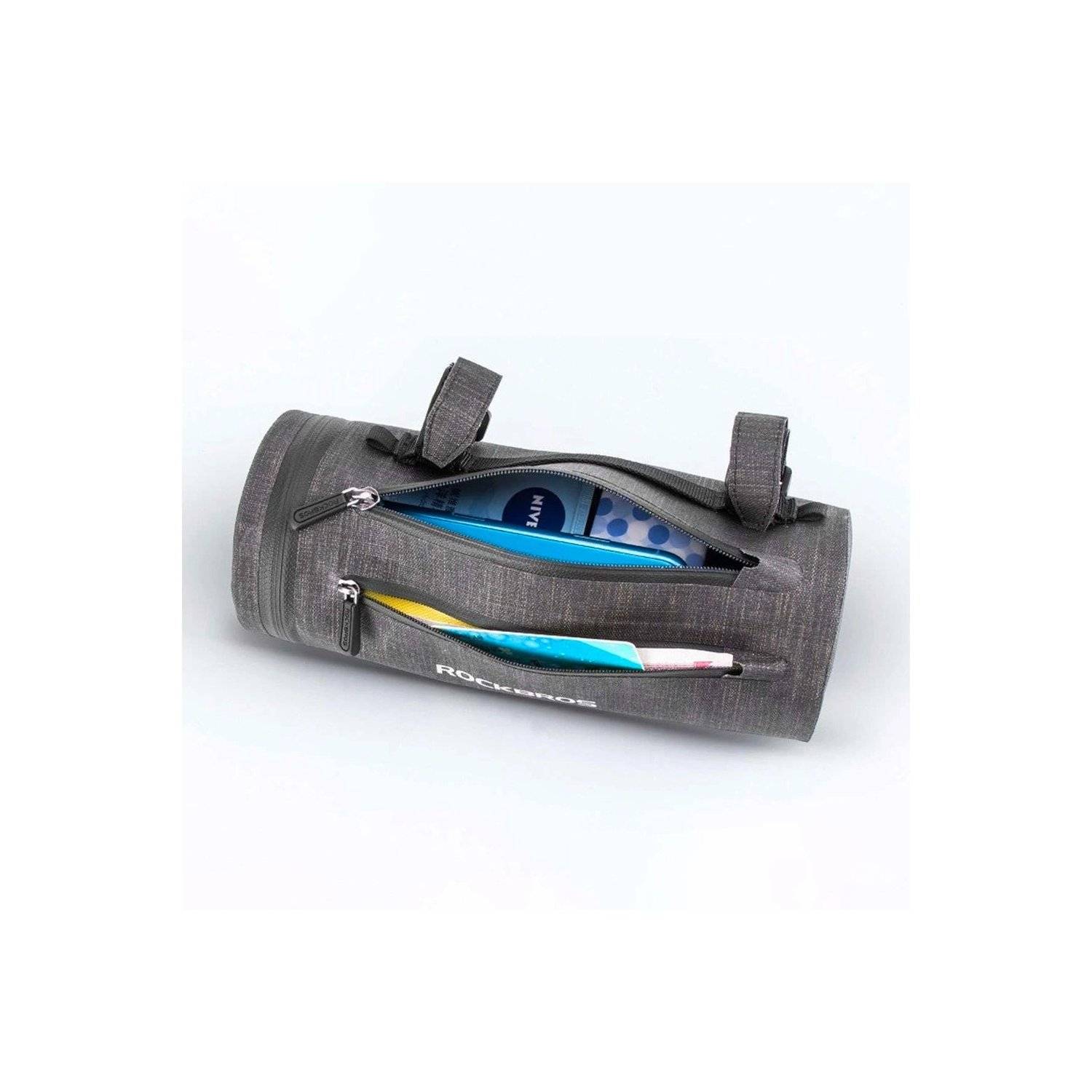 Lenkradtasche Fahrradtasche mit 2 l Fassungsvermögen - wasserdichte Lenkertasche – schwarz