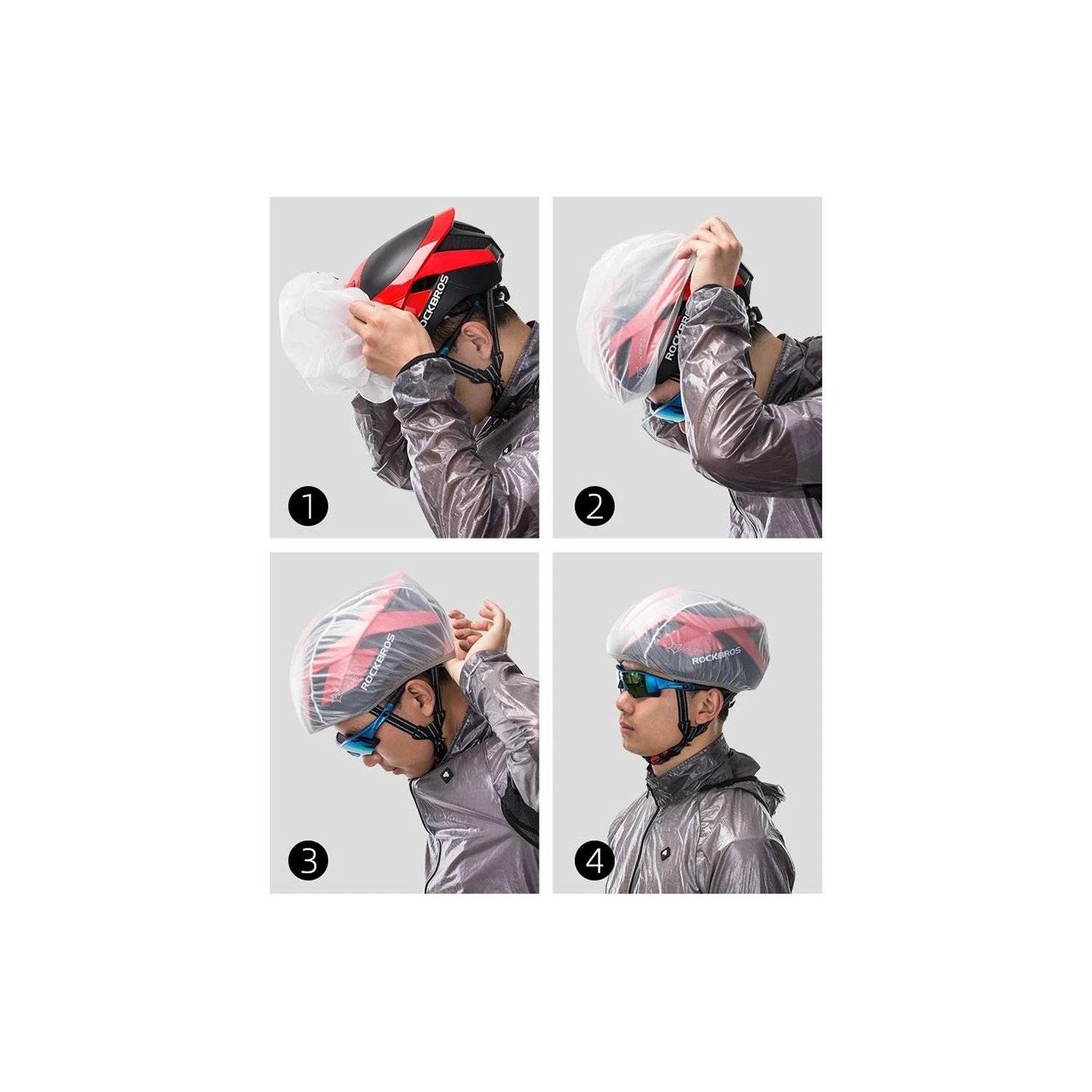 Regenschutz – grün - Fahrradhelm-Schutz gegen Regen Kunststoff