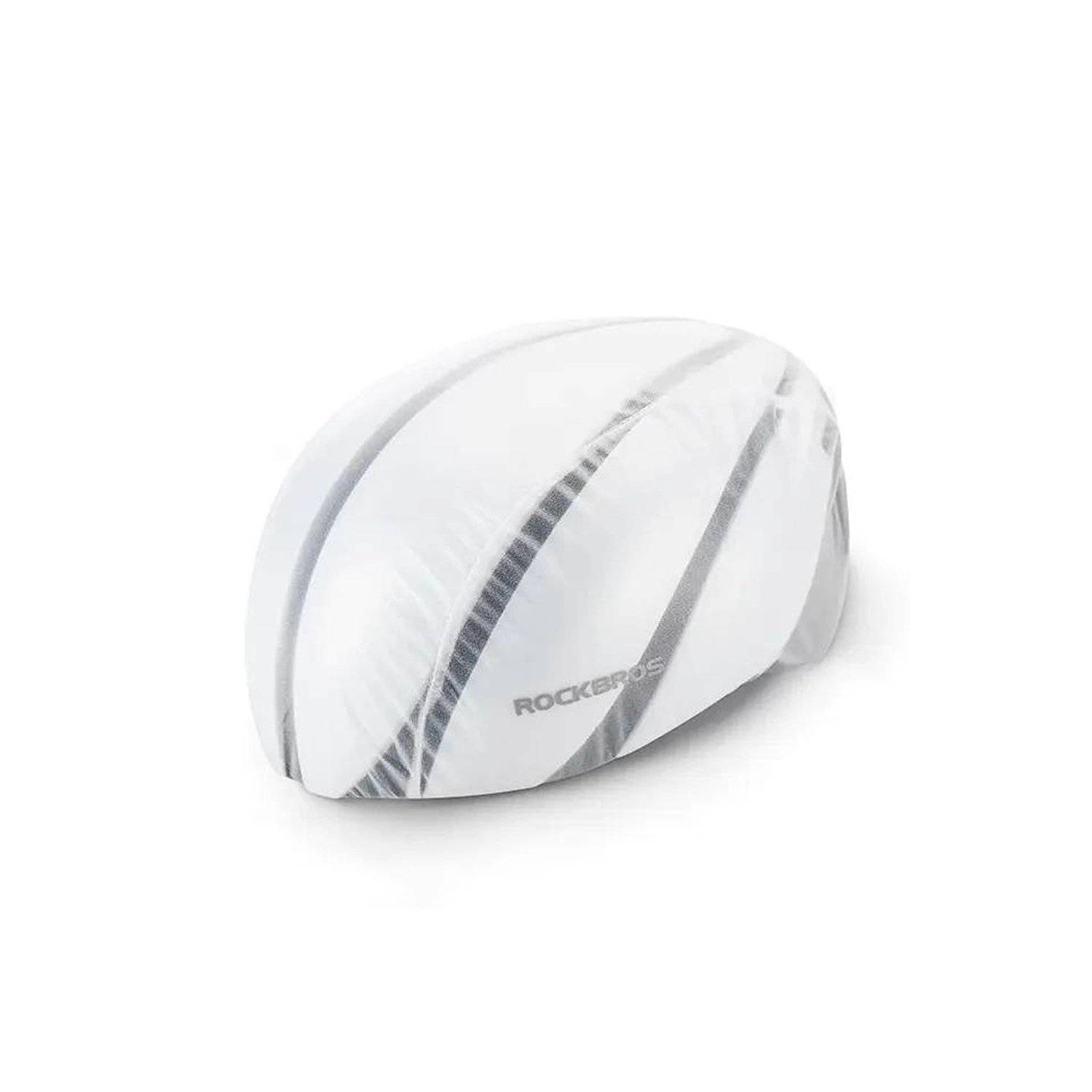 Weißer Regenschutz für Fahrradhelme - Kunststoff - Weiß