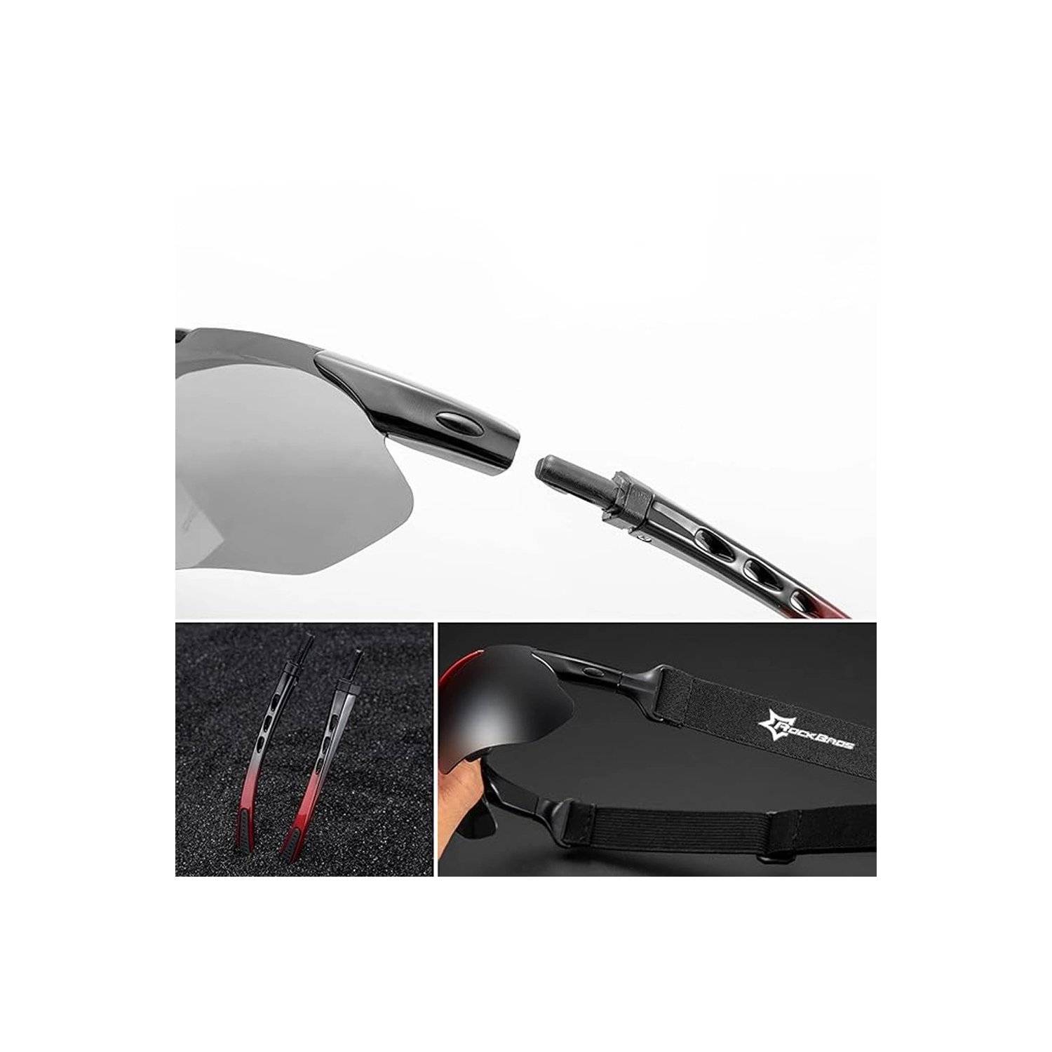 Photochrome UV400-Fahrradbrille – Schwarz - Qualitative Fahrradbrille mit UV-Schutz