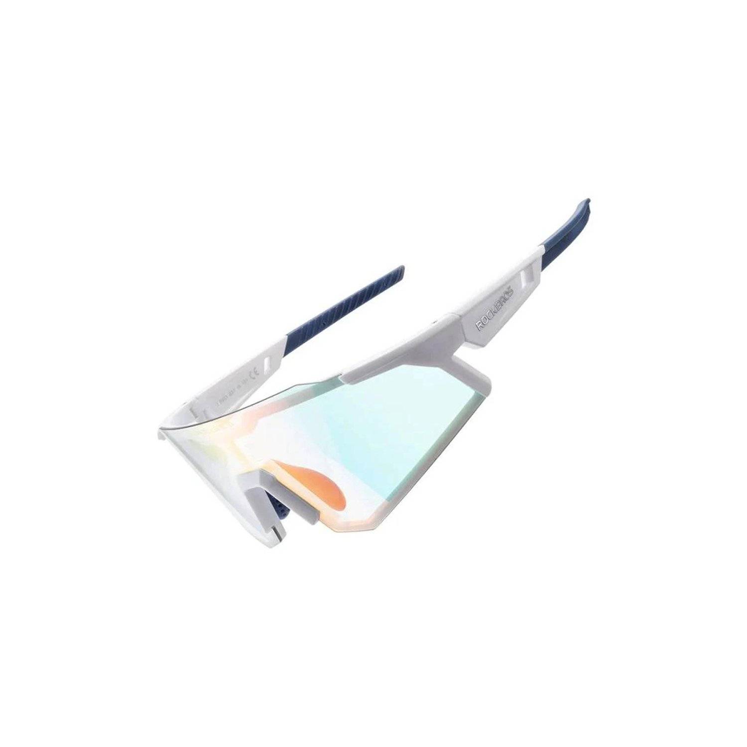 Polarisierende Fahrradbrille – weiß - Sport-Fahrradbrille mit Etui und Zubehör