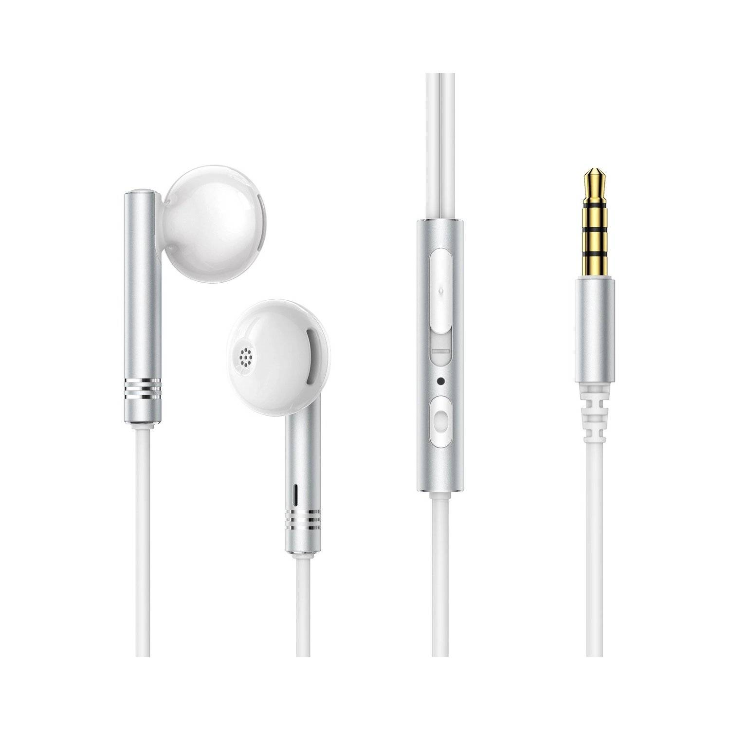 Wired Series JR-EW06 kabelgebundene Kopfhörer, Metall – Silber und Weiß