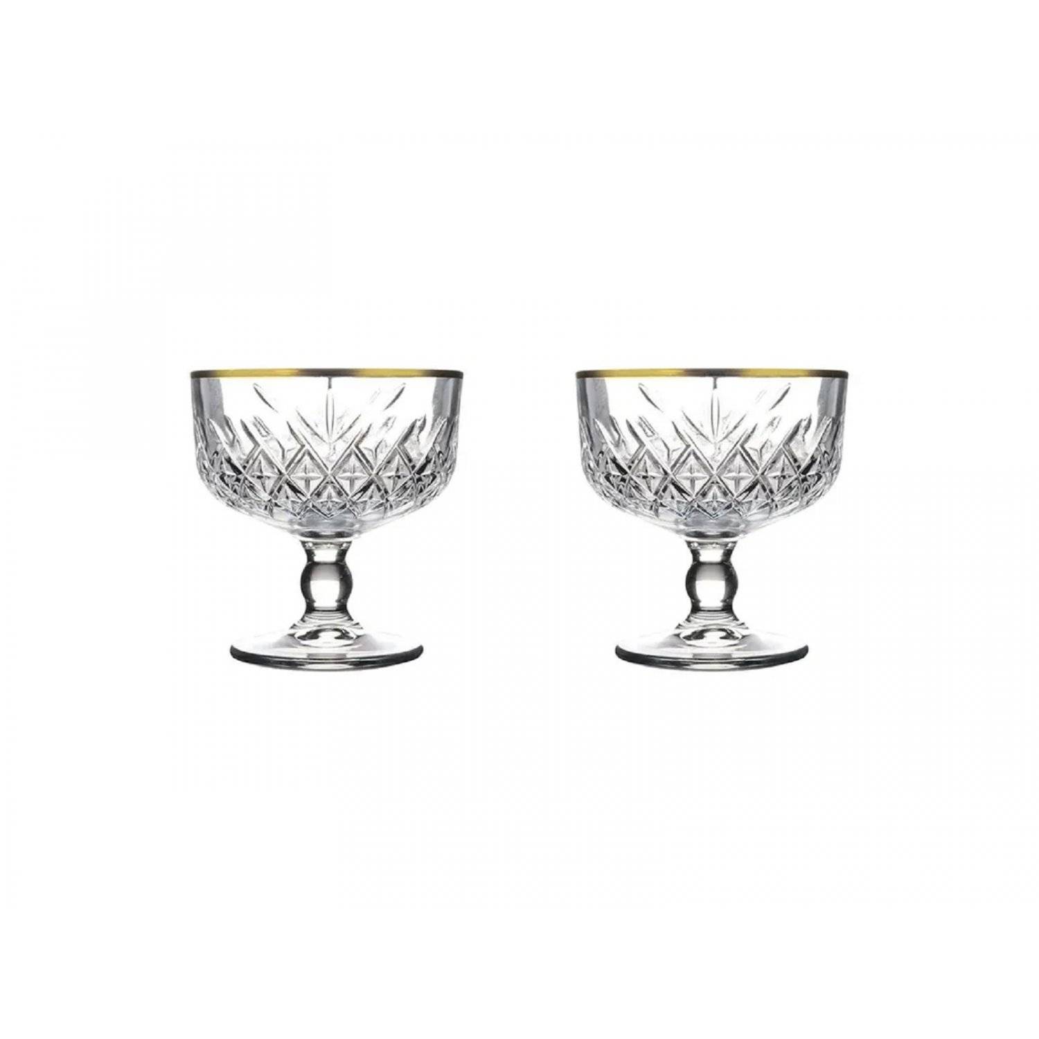 Pasabahce Timeless 440211 Eiscreme Dessertschale im Kristalldesign 280 ml 2er Set