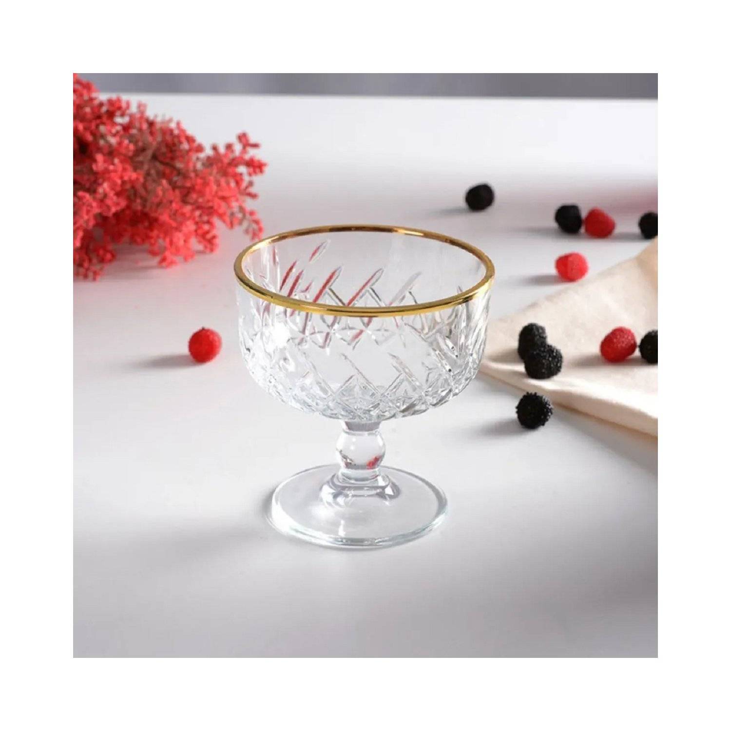 Pasabahce Timeless 440211 Eiscreme Dessertschale im Kristalldesign 280 ml 2er Set