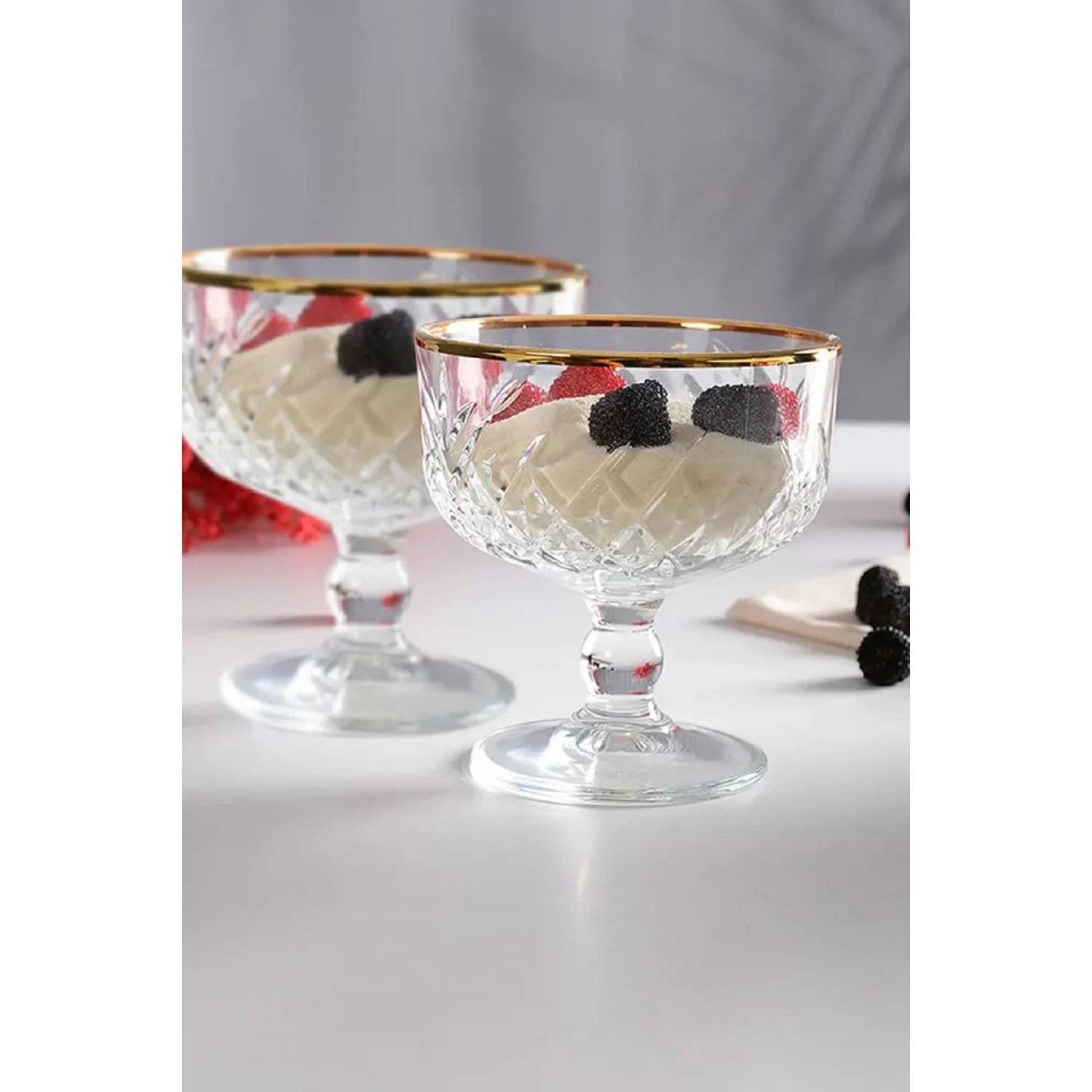 Pasabahce Timeless 440211 Eiscreme Dessertschale im Kristalldesign 280 ml 2er Set