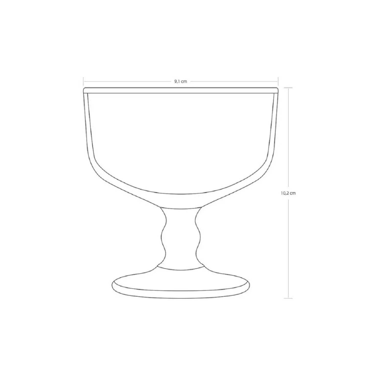 Pasabahce Timeless 440211 Eiscreme Dessertschale im Kristalldesign 280 ml 2er Set