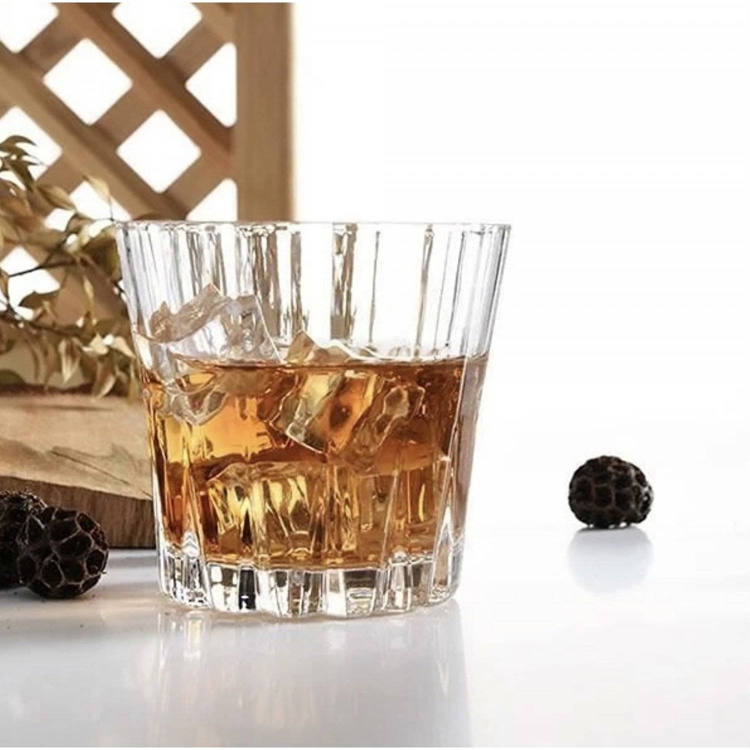 4er Whiskygläser-Set für Genießer, 210 ml zum Trinken von Bourbon, Scotch Whisky, Cocktails, Cognac