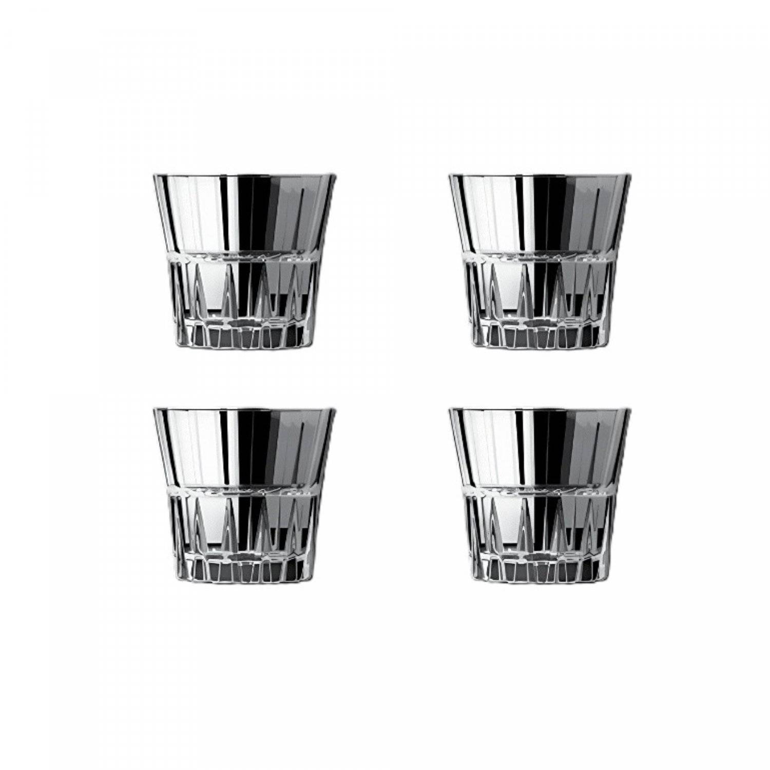 4er Whiskygläser-Set für Genießer, 210 ml zum Trinken von Bourbon, Scotch Whisky, Cocktails, Cognac