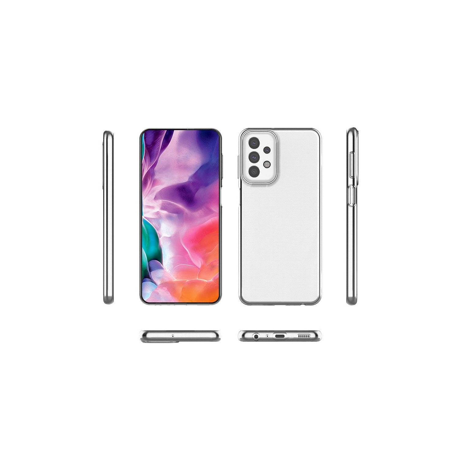 Silikon Hülle Basic kompatibel mit Samsung Galaxy A24 4G Case TPU Soft Handy Cover Schutz Transparent
