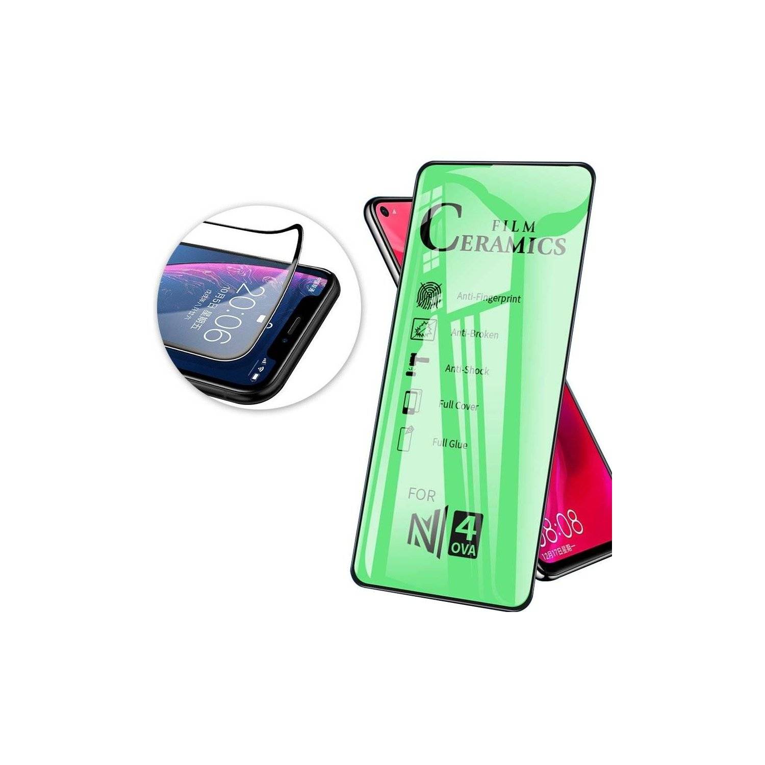Schutzglas 9D Full Covered Keramik kompatibel mit Samsung Galaxy A25 5G Premium Tempered Glas Displayglas Folie