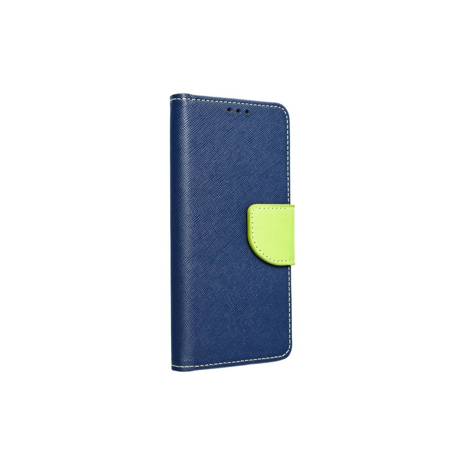 Buch Tasche "Fancy" kompatibel mit Motorola Moto G24 / G04 Etui mit Standfunktion, Kartenfach Blau-Grün