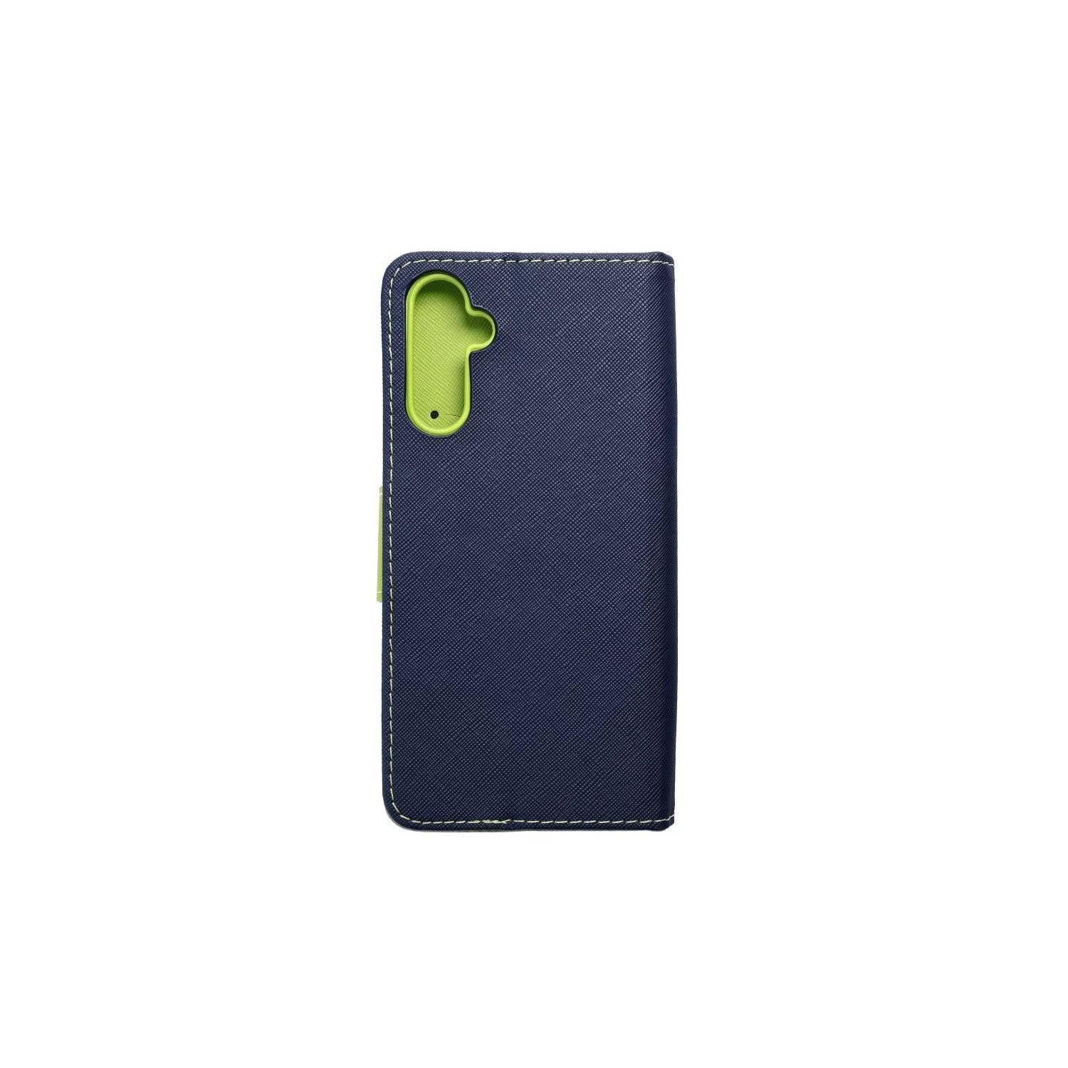 Buch Tasche "Fancy" kompatibel mit Motorola Moto G24 / G04 Etui mit Standfunktion, Kartenfach Blau-Grün