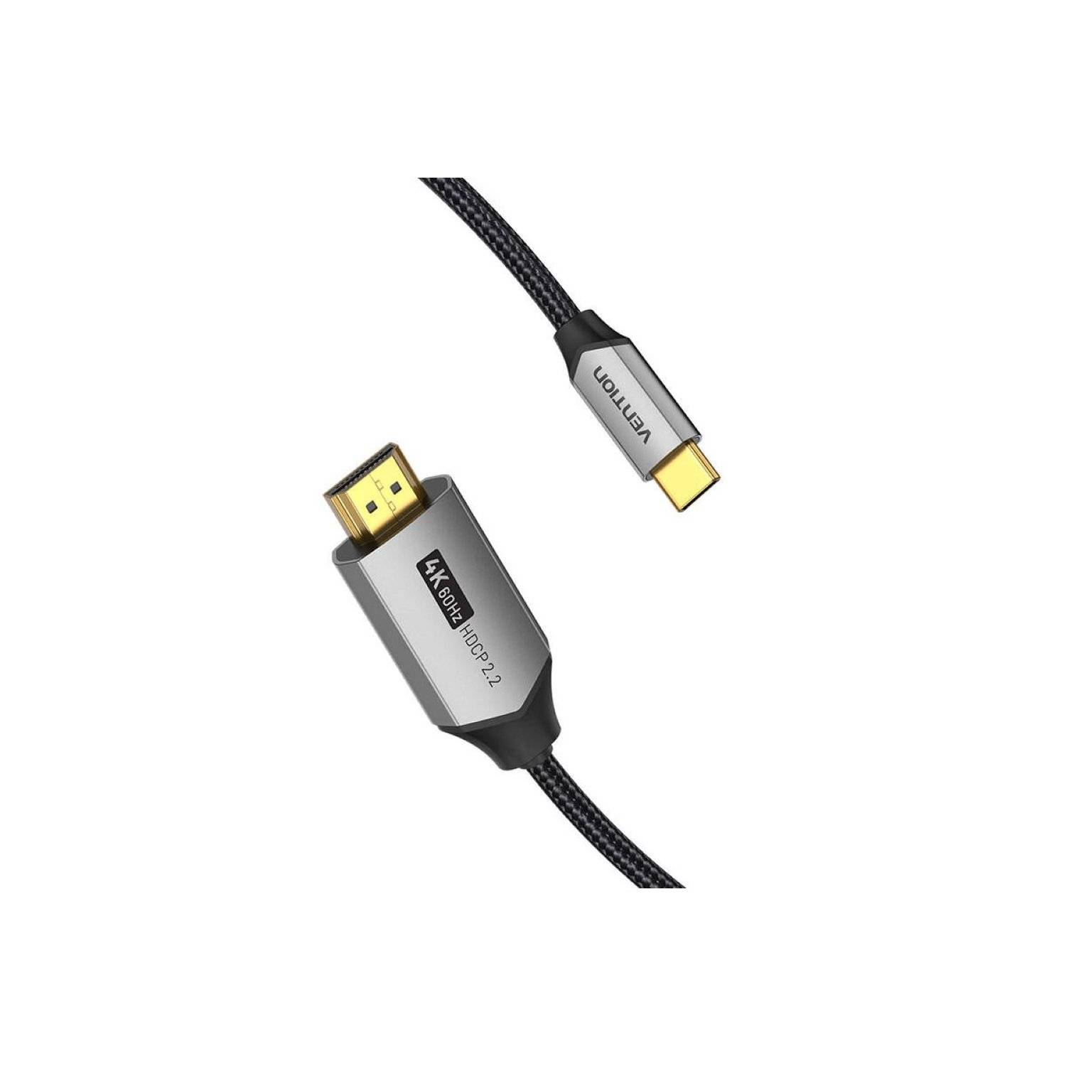 USB-C - HDMI 2.0 Kabel 1,5m, 4K 60Hz (schwarz) Kompatibel mit Geräte mit USB-C-, USB 3.1 Gen2- und neueren Anschlüssen