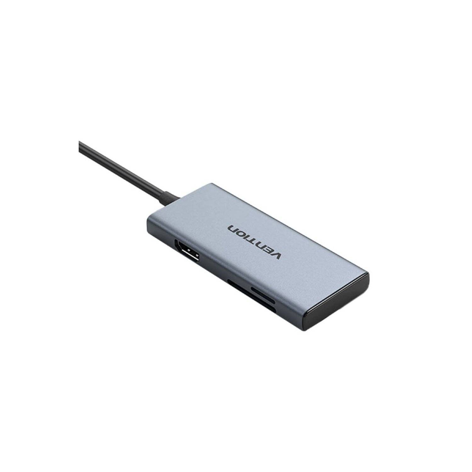 USB-C auf HDMI - 3x USB 3.0, SD, TF Hub 0.15m Grau