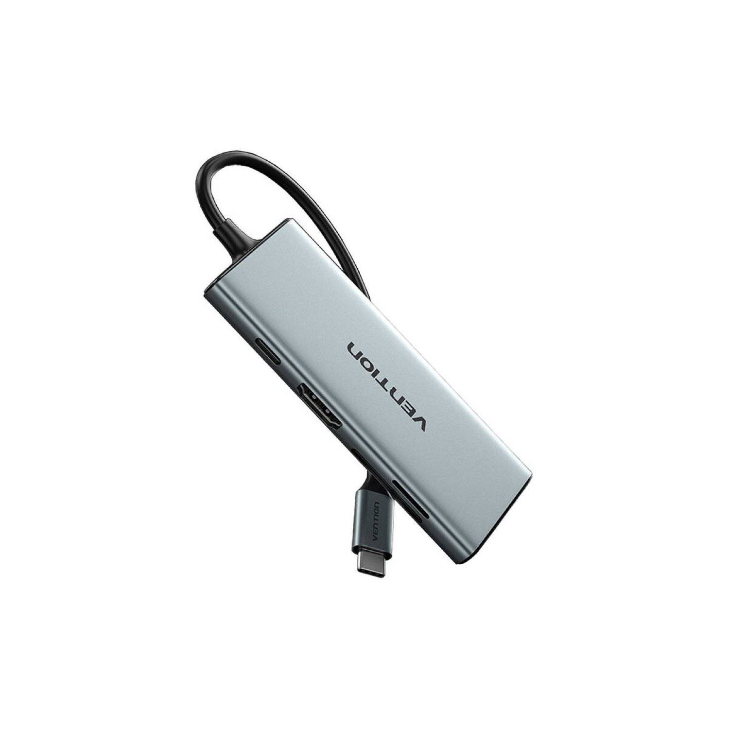 0.15m Grau - USB-C auf HDMI - 3x USB 3.0, SD, TF, PD Hub PD 100 W