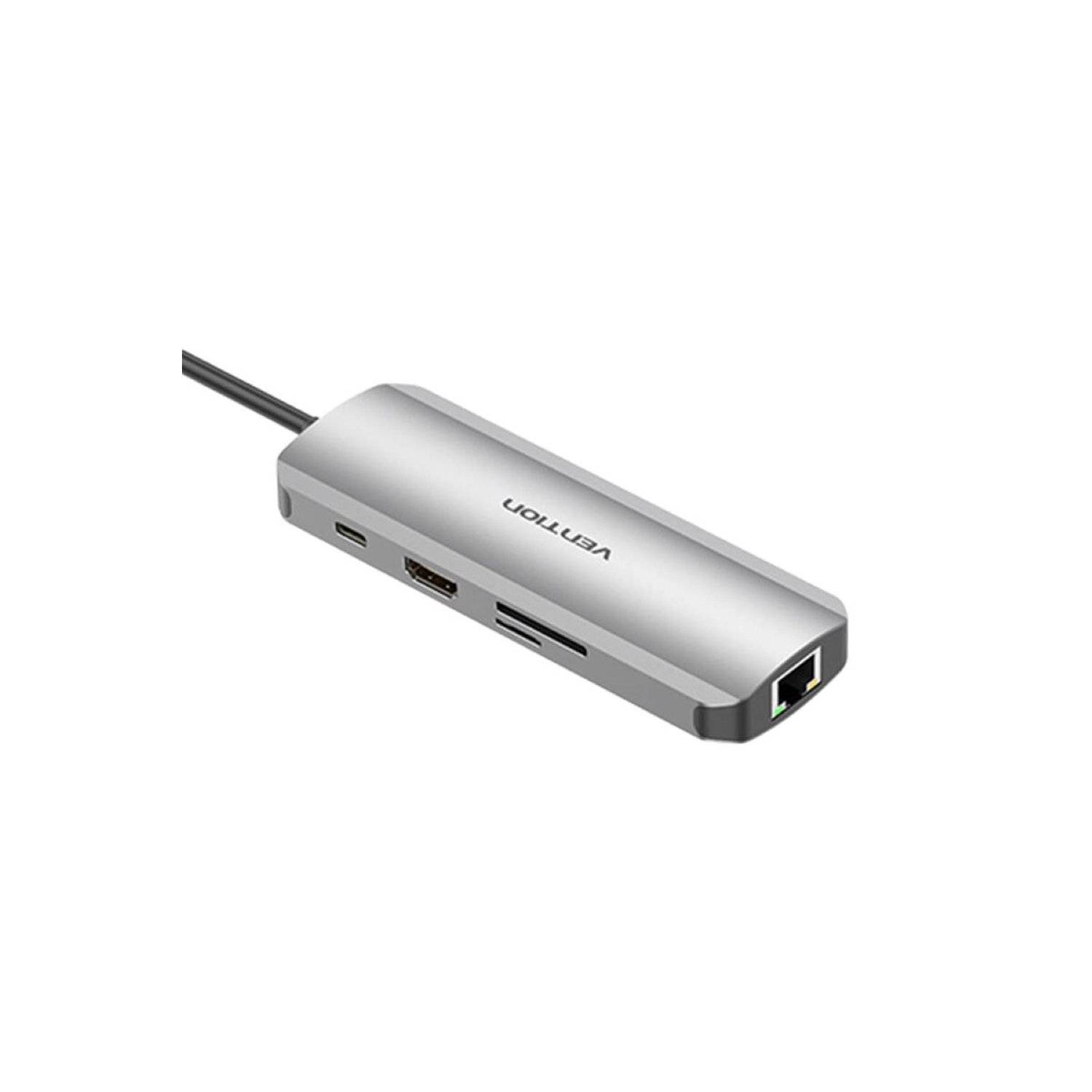 USB-C Dockingstation auf HDMI - Anschlüsse 3x USB3.0, SD, TF - PD 0,15m (grau)