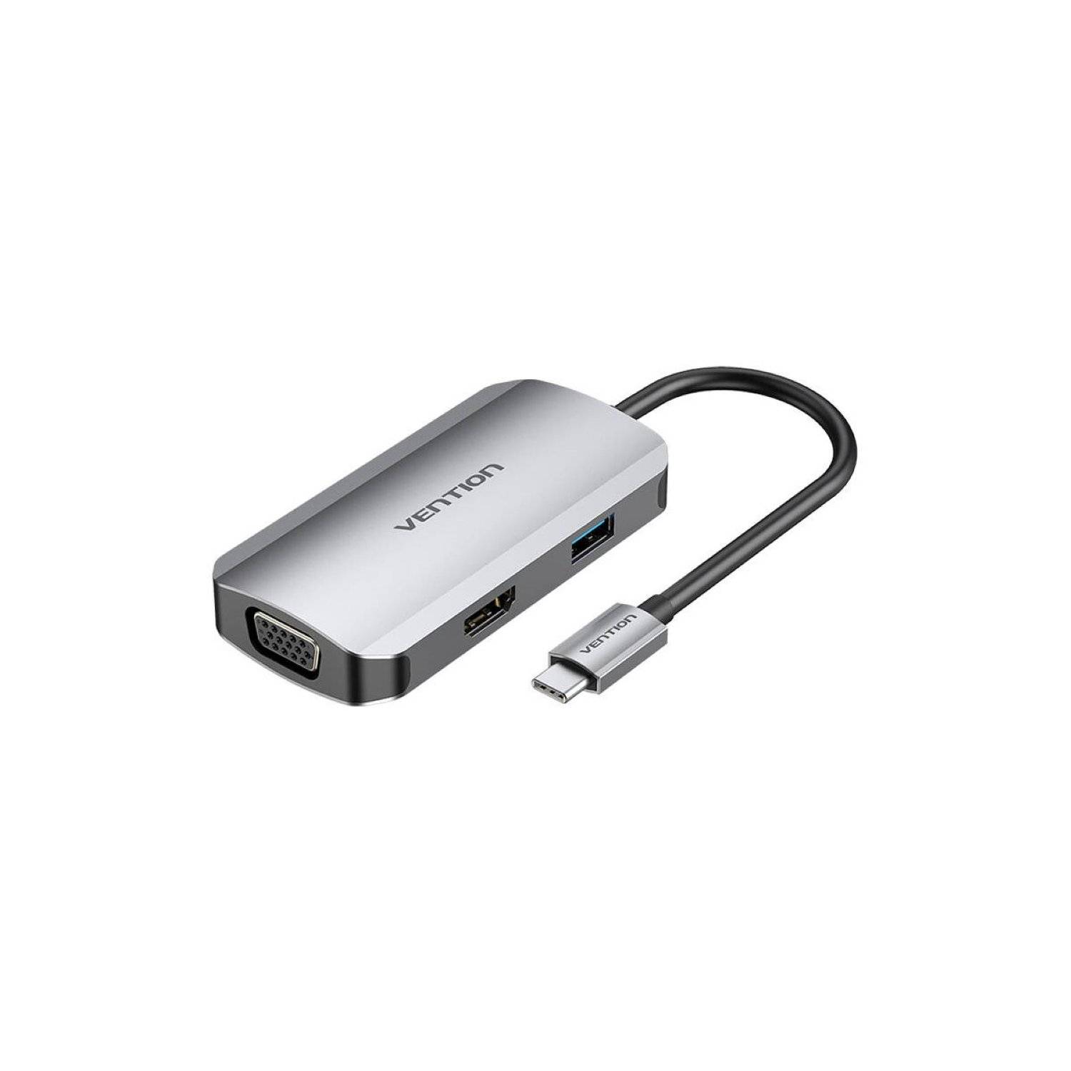 USB-C Dockingstation auf HDMI - USB 3.0, PD 0,15m grau - 5 Gbit/s