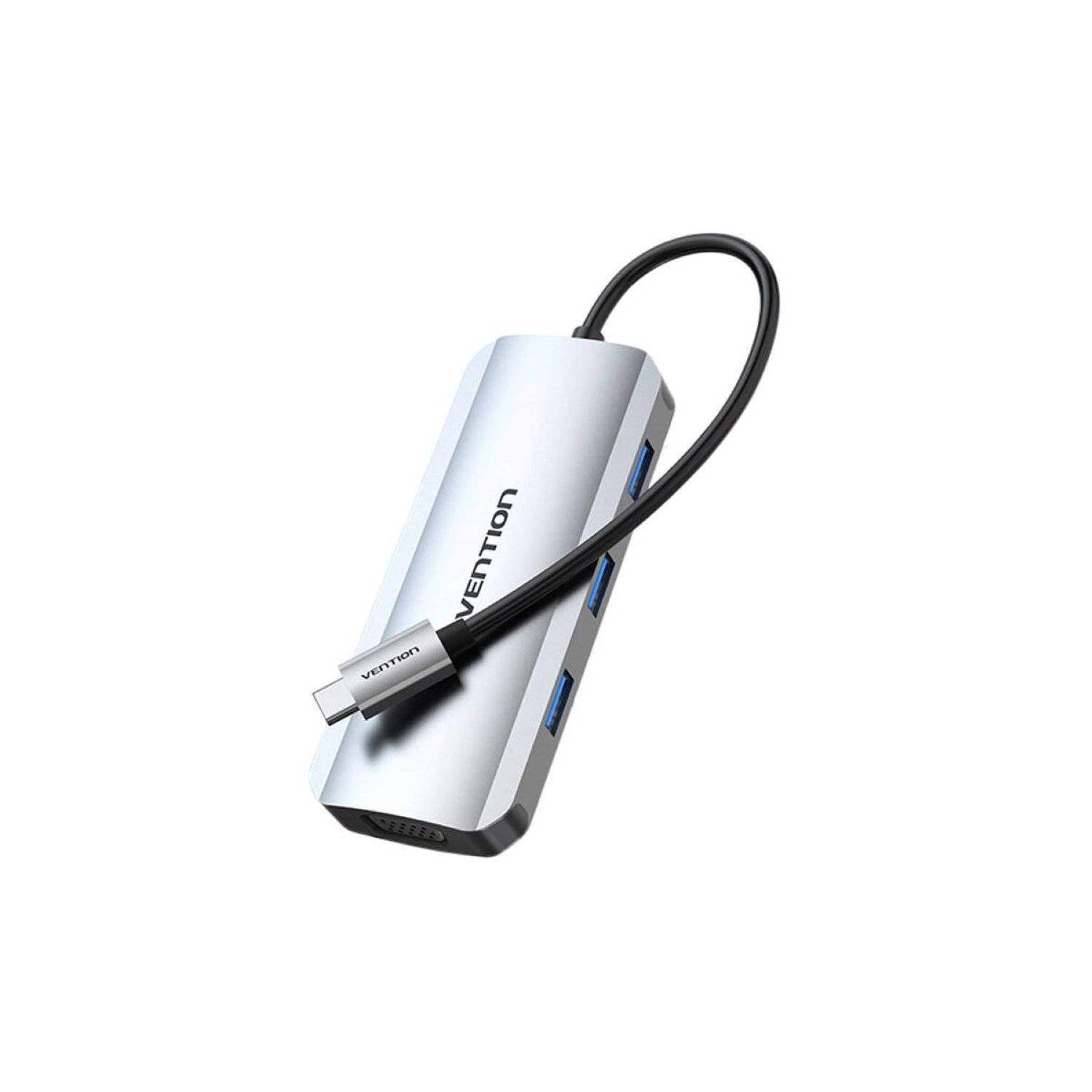 USB-C Dockingstation auf HDMI - Adapter - VGA, 3x USB 3.0, PD 0,15m (grau)