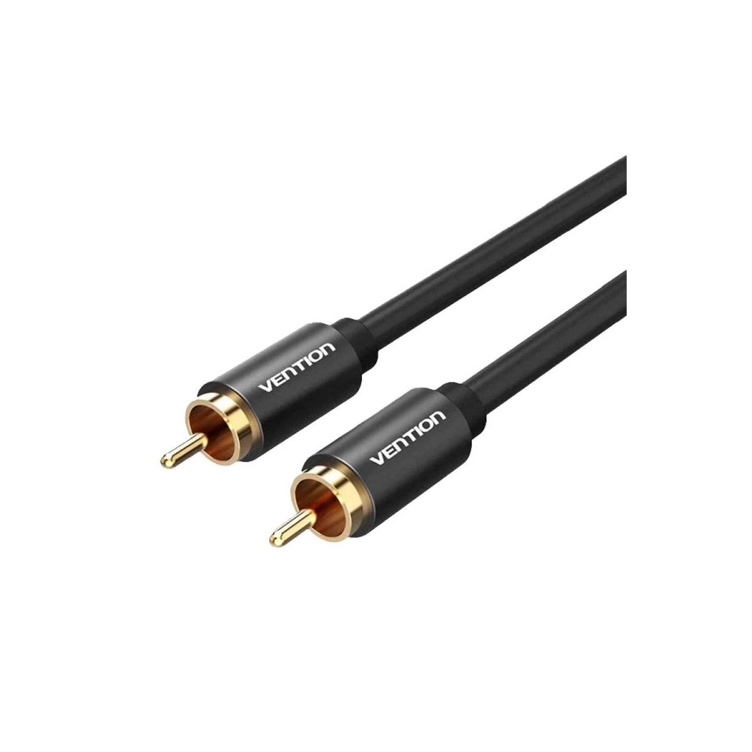 Audio-Kabel 1m Schwarz Metall aus PVC-Aluminiumlegierung