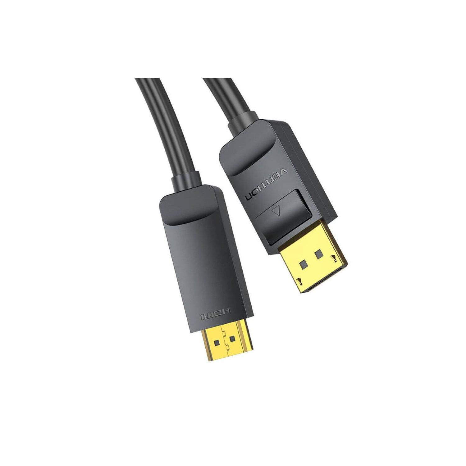 DisplayPort 1.2 auf HDMI 1.4 Kabel - HDMI Adapter 2m, 4K 30Hz (Schwarz)