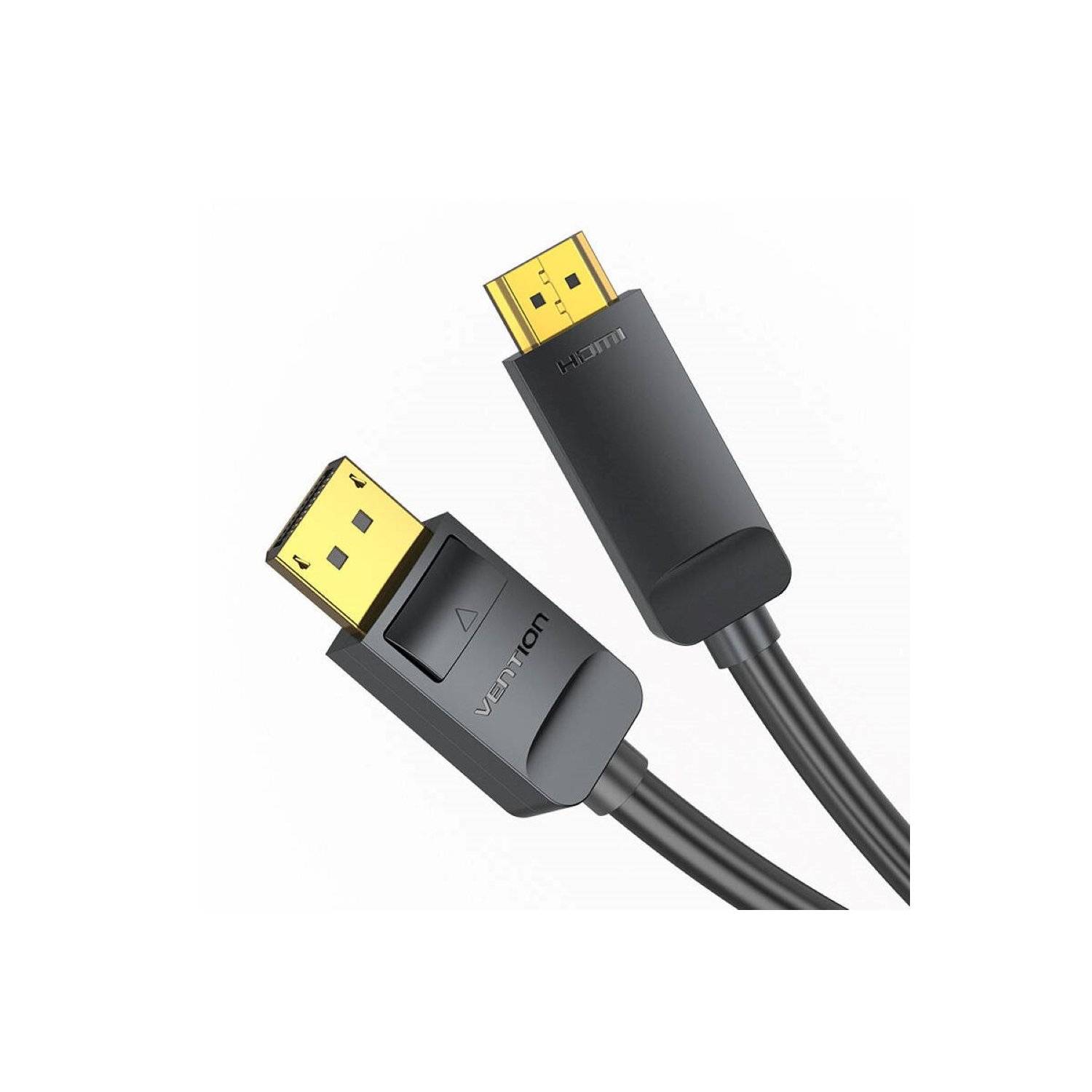 DisplayPort 1.2 auf HDMI 1.4 Kabel - HDMI Adapter 2m, 4K 30Hz (Schwarz)