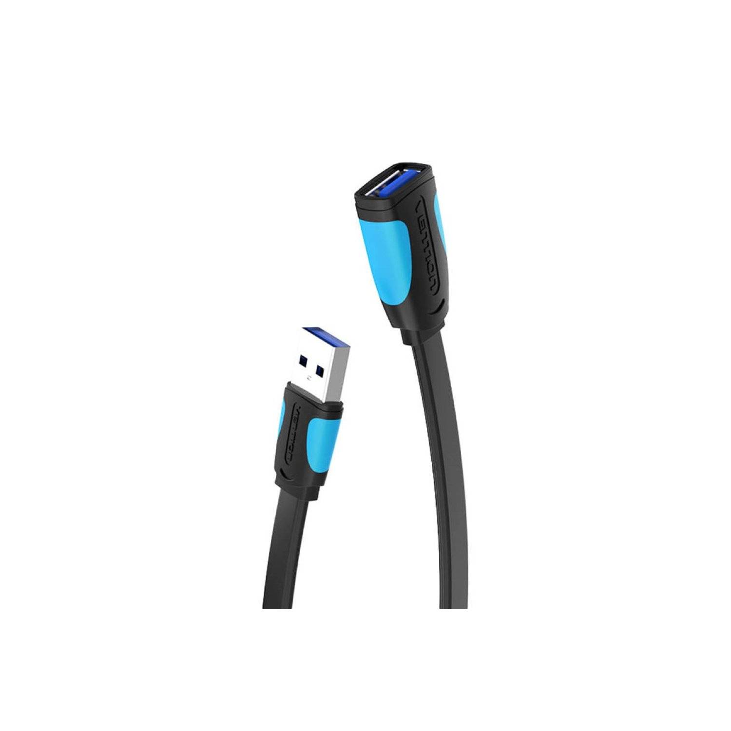 Flacher USB 3.0 Extender - USB-Kabel Adapter 3m Schwarz