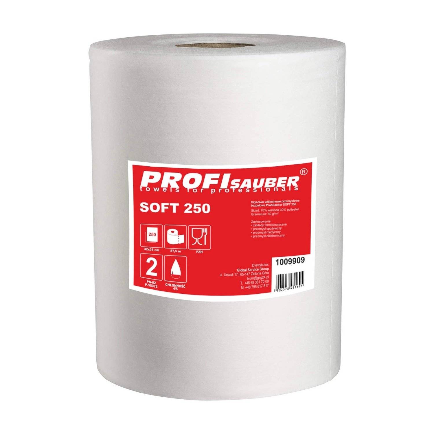Weiches Industrievlies-Reinigungstuch aus 50 % Zellulose, 30 % Zellulosezellstoff, 20 % Polyester