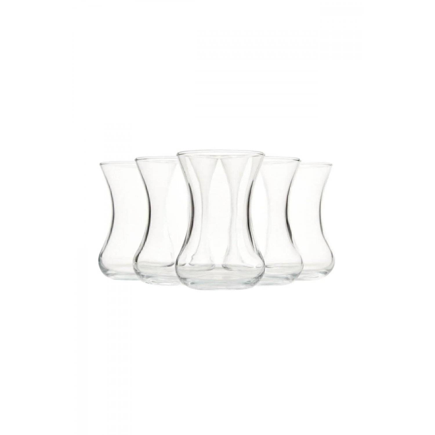 Vefa Grosse türkische Teegläser 130 ml, orientalisches Teeglas 6 Stück